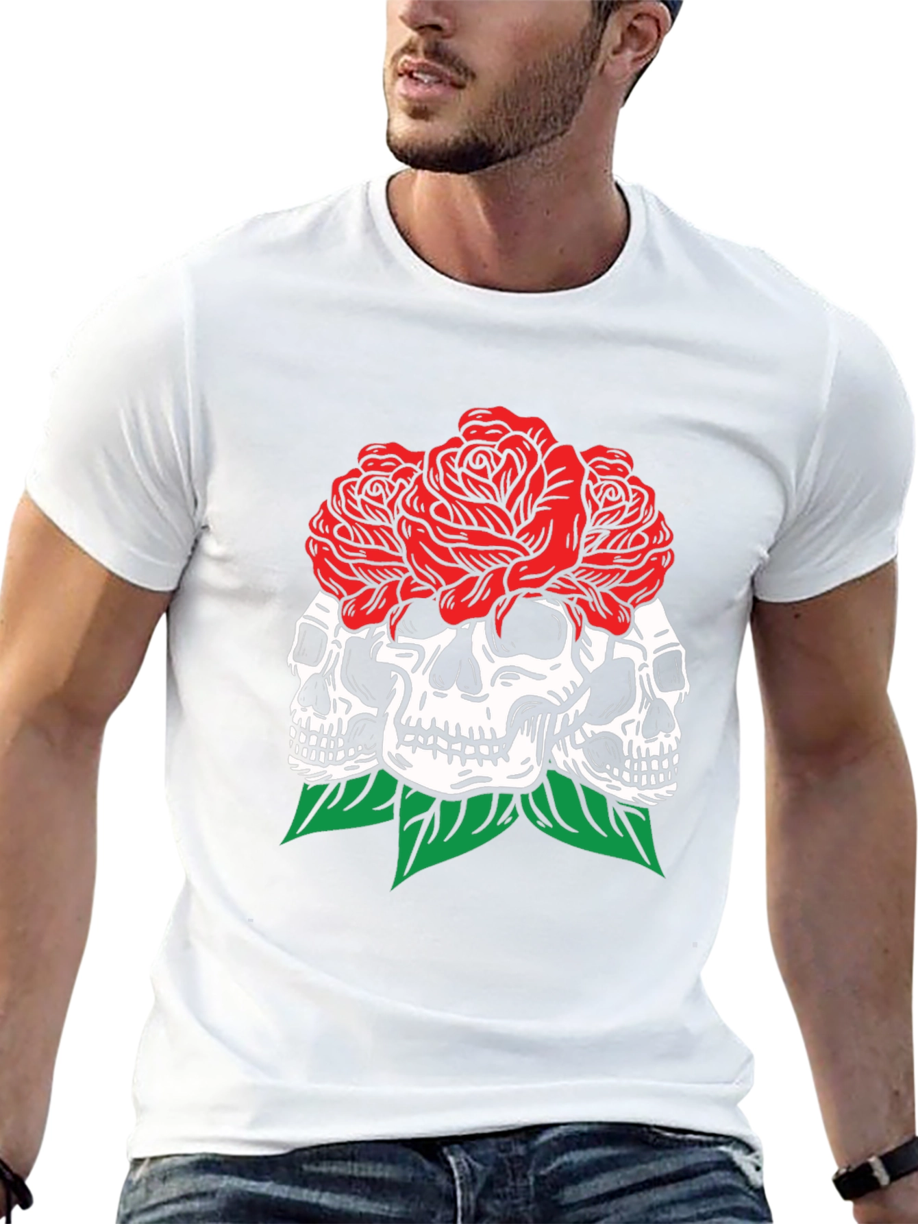 Skull & Roses Graphic T-Shirt