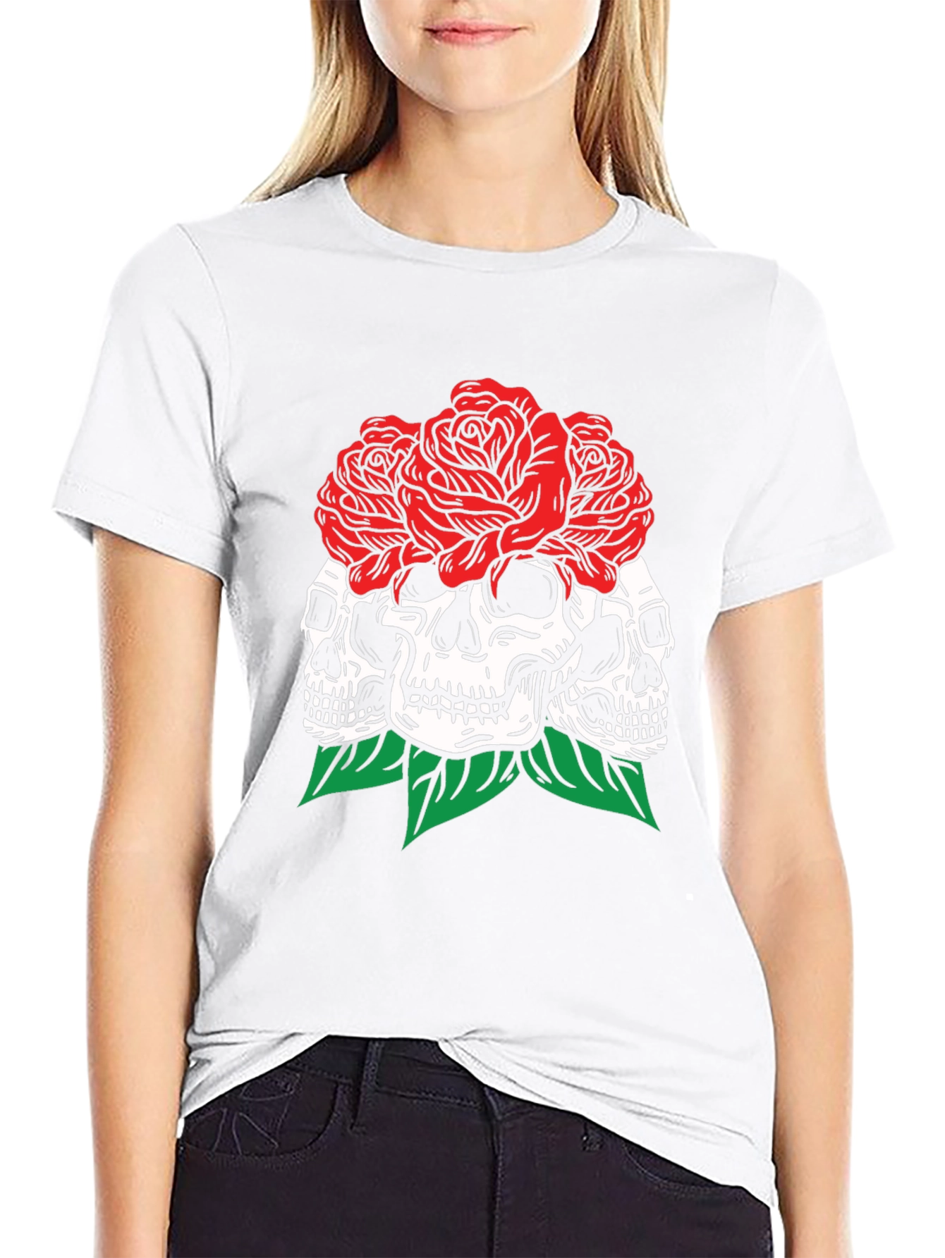 Skull & Roses Graphic T-Shirt