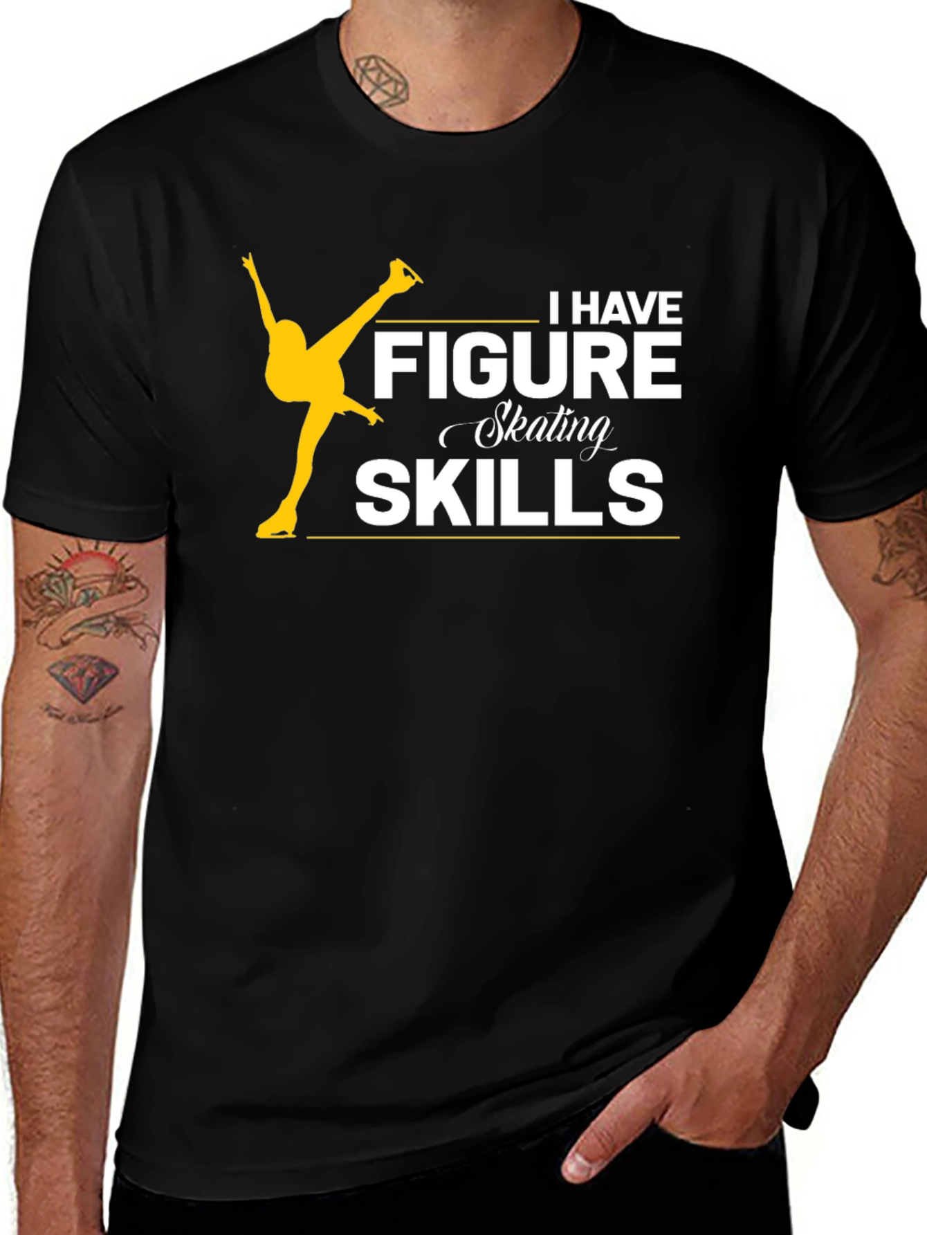Figure Skating Skills Black T-Shirt
