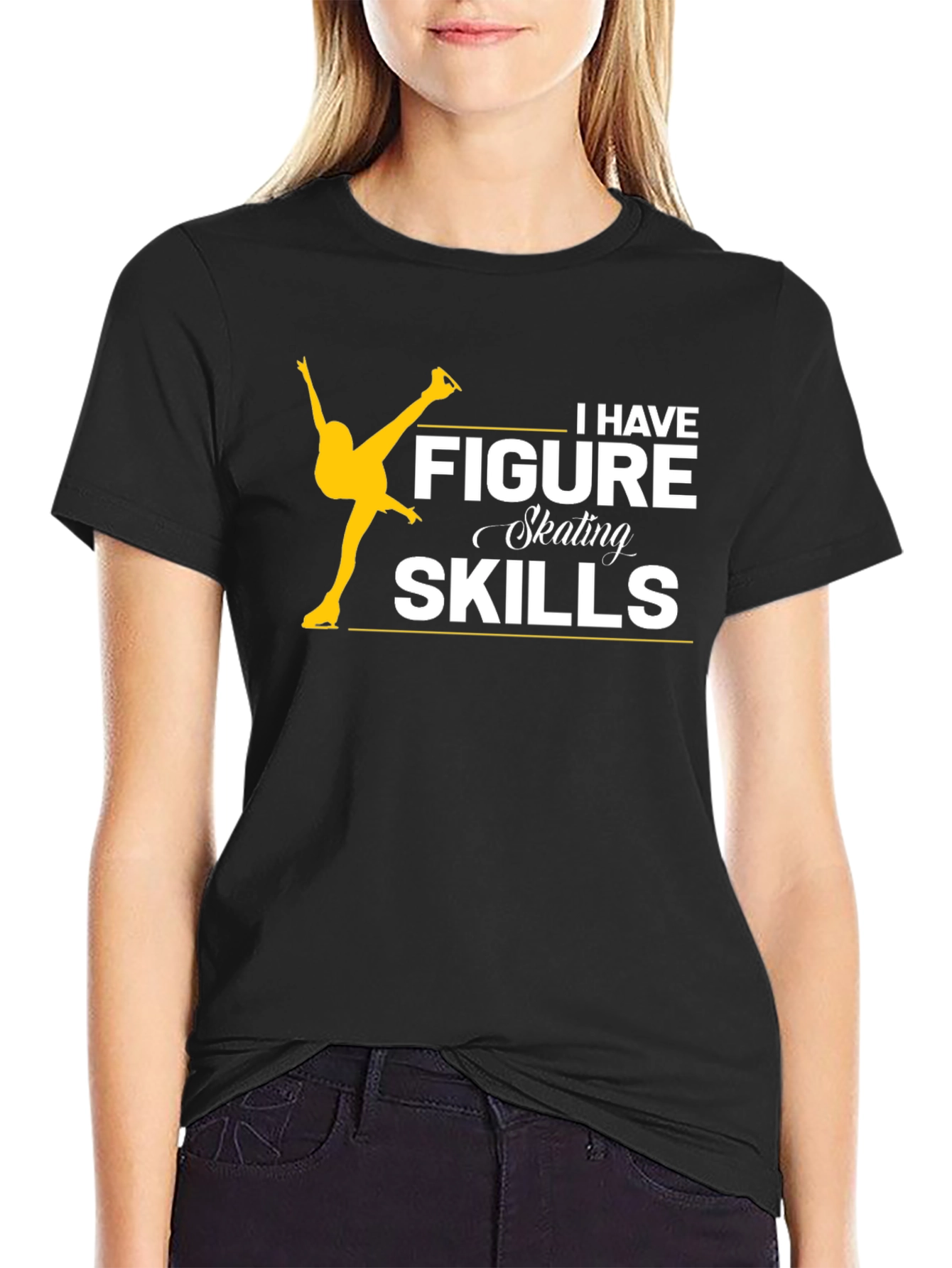 Figure Skating Skills Black T-Shirt