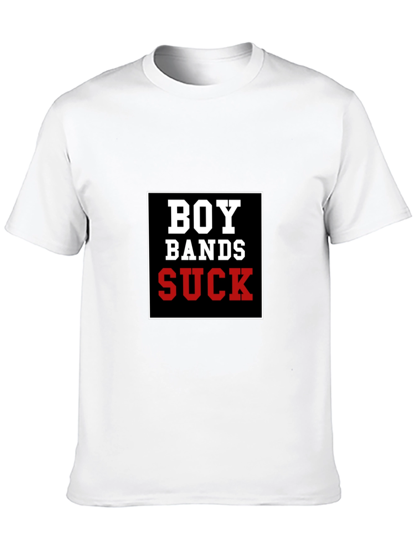Boy Bands Suck T-Shirt - Black Crew Neck Tee
