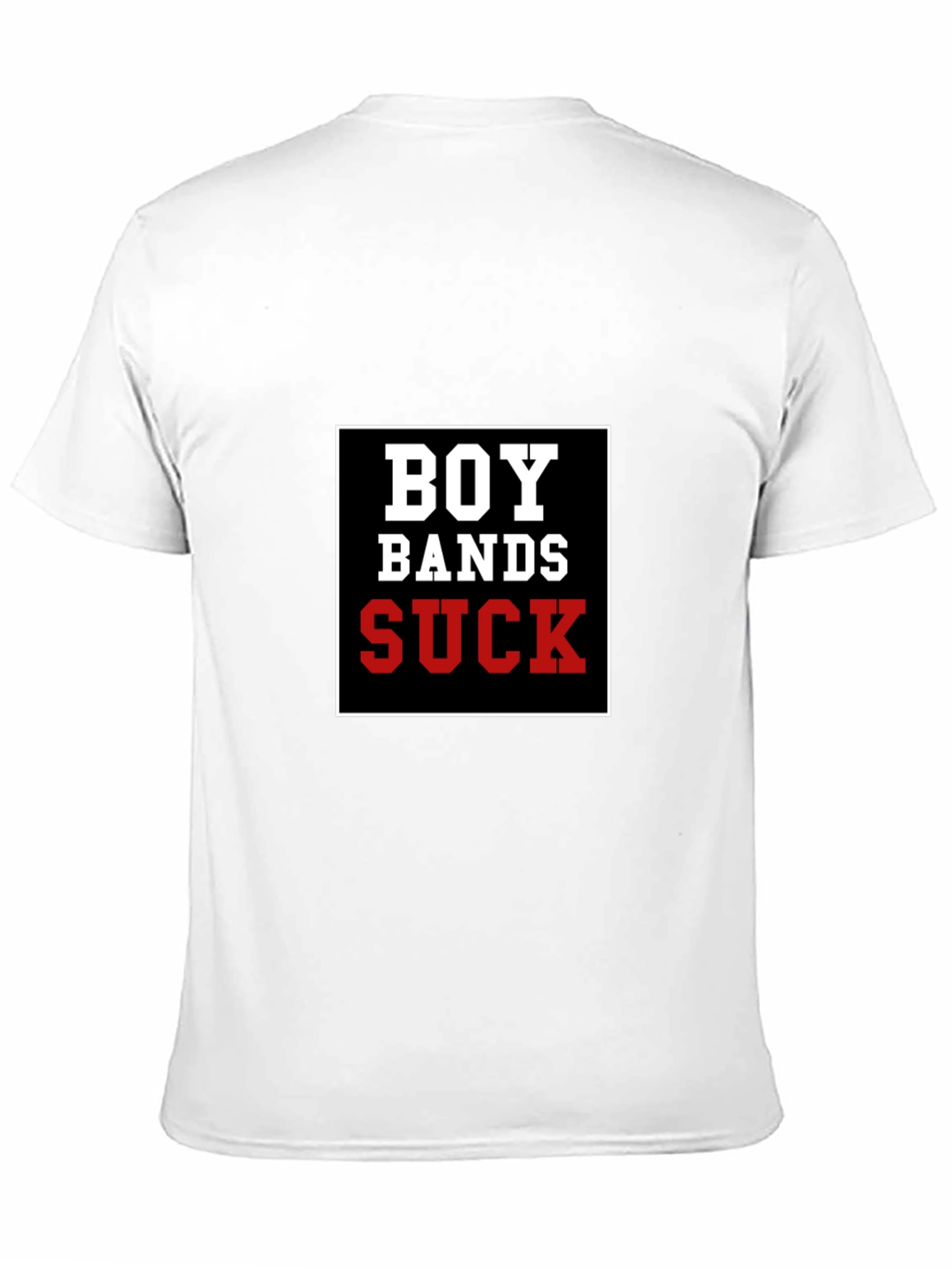 Boy Bands Suck T-Shirt - Black Crew Neck Tee