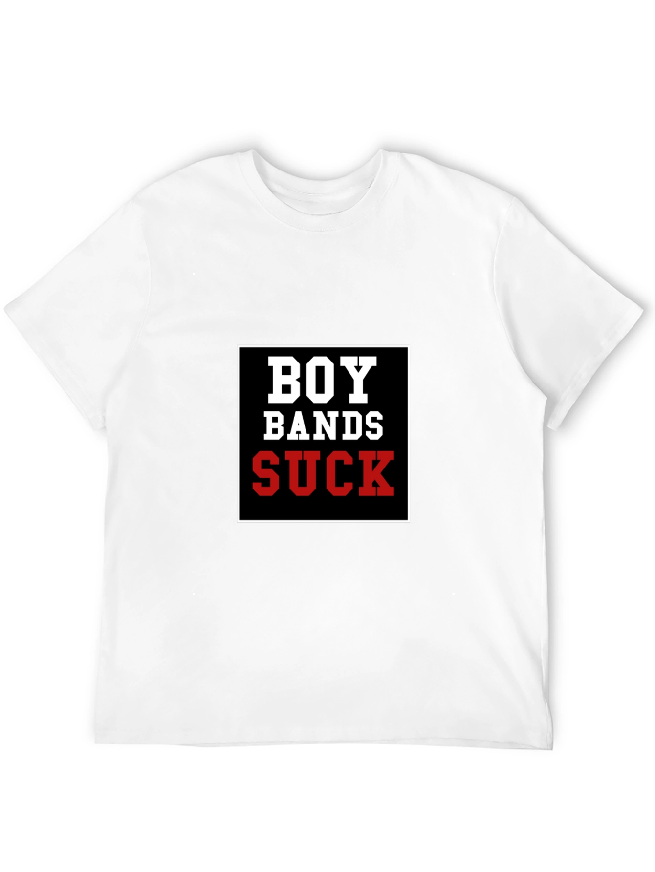 Boy Bands Suck T-Shirt - Black Crew Neck Tee