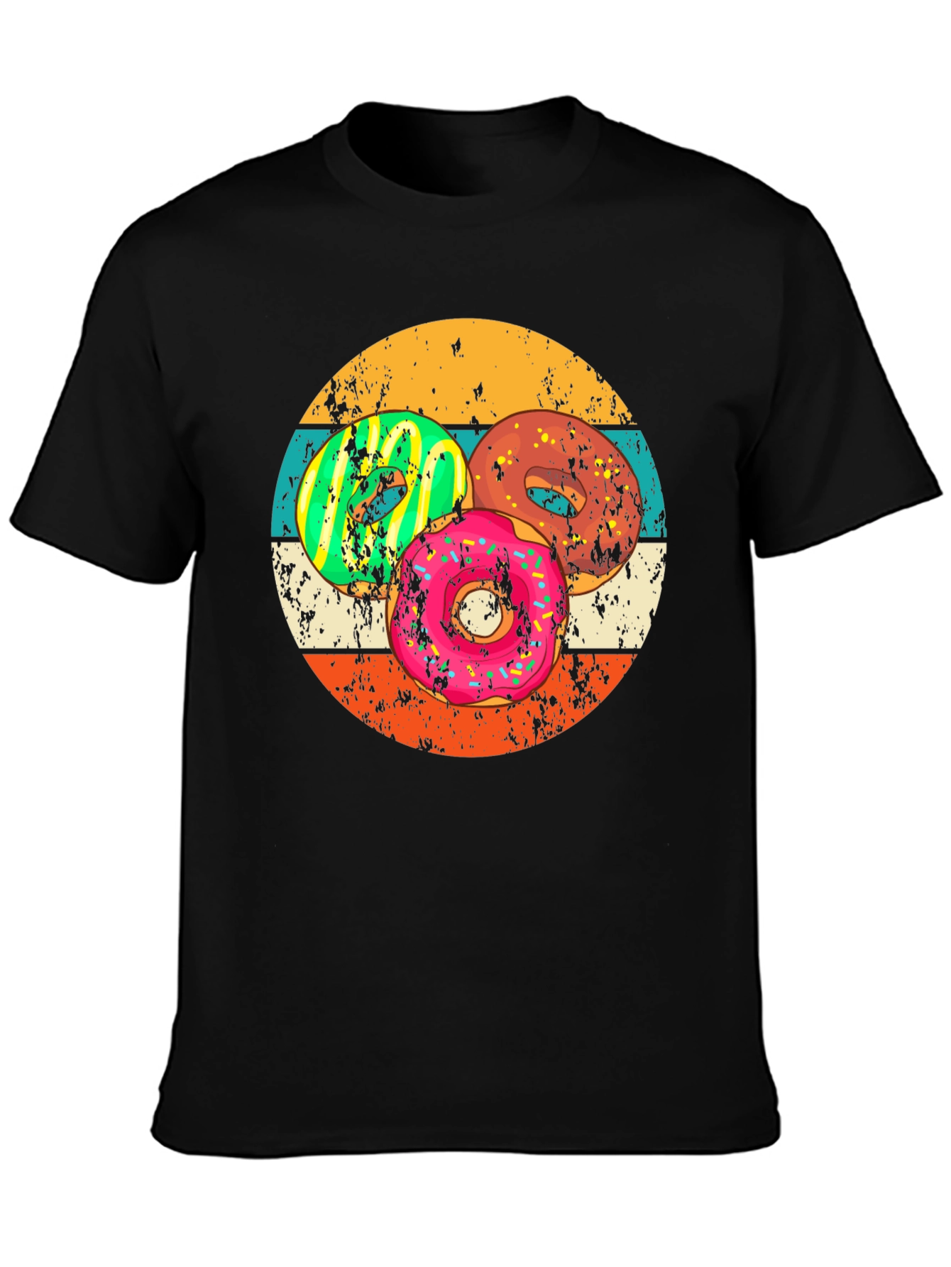 Retro Donut Graphic Tee - Fun Foodie Apparel