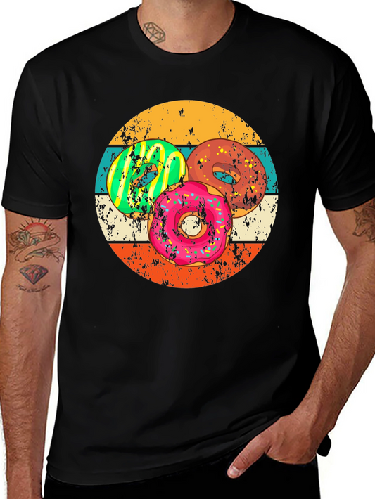 Retro Donut Graphic Tee - Fun Foodie Apparel
