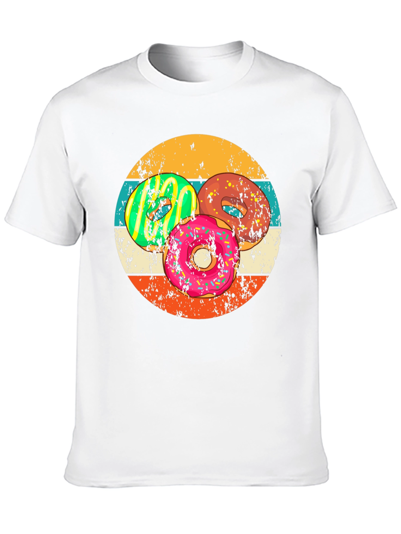 Retro Donut Graphic Tee - Fun Foodie Apparel