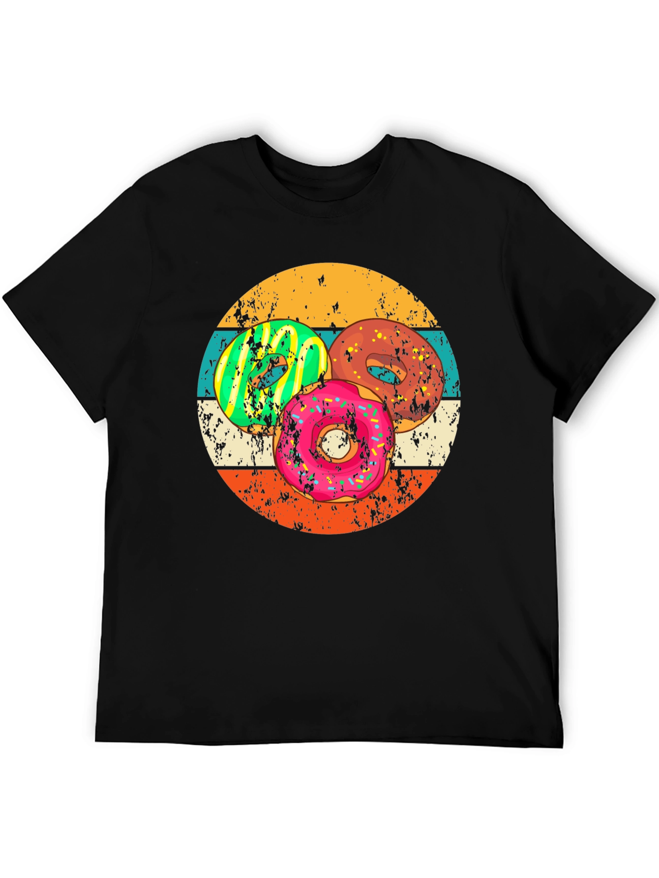 Retro Donut Graphic Tee - Fun Foodie Apparel