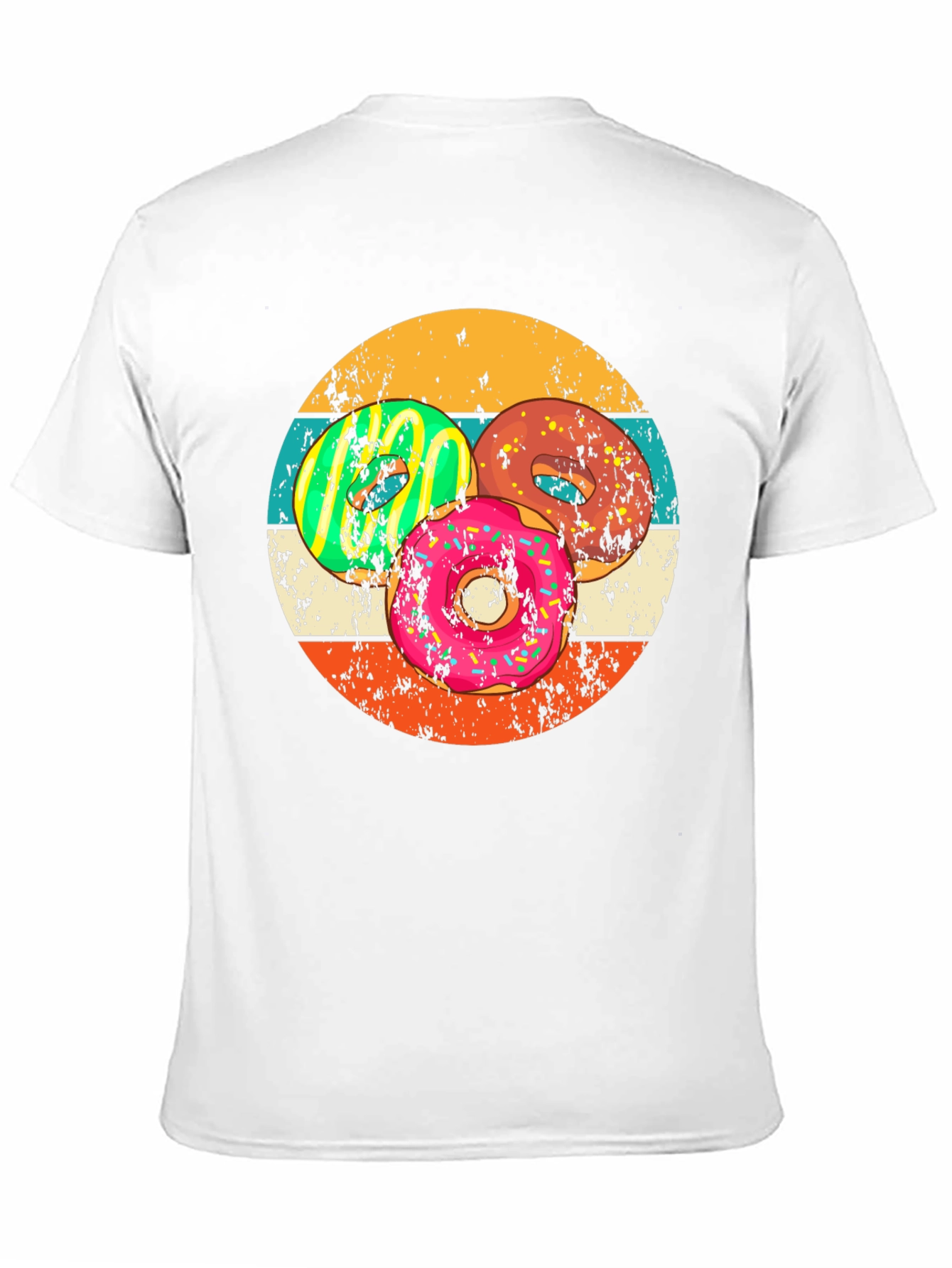 Retro Donut Graphic Tee - Fun Foodie Apparel