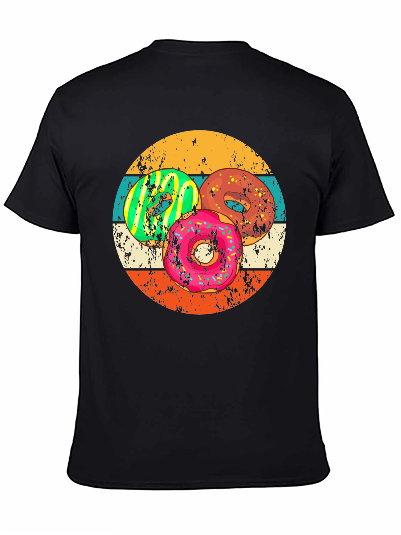 Retro Donut Graphic Tee - Fun Foodie Apparel