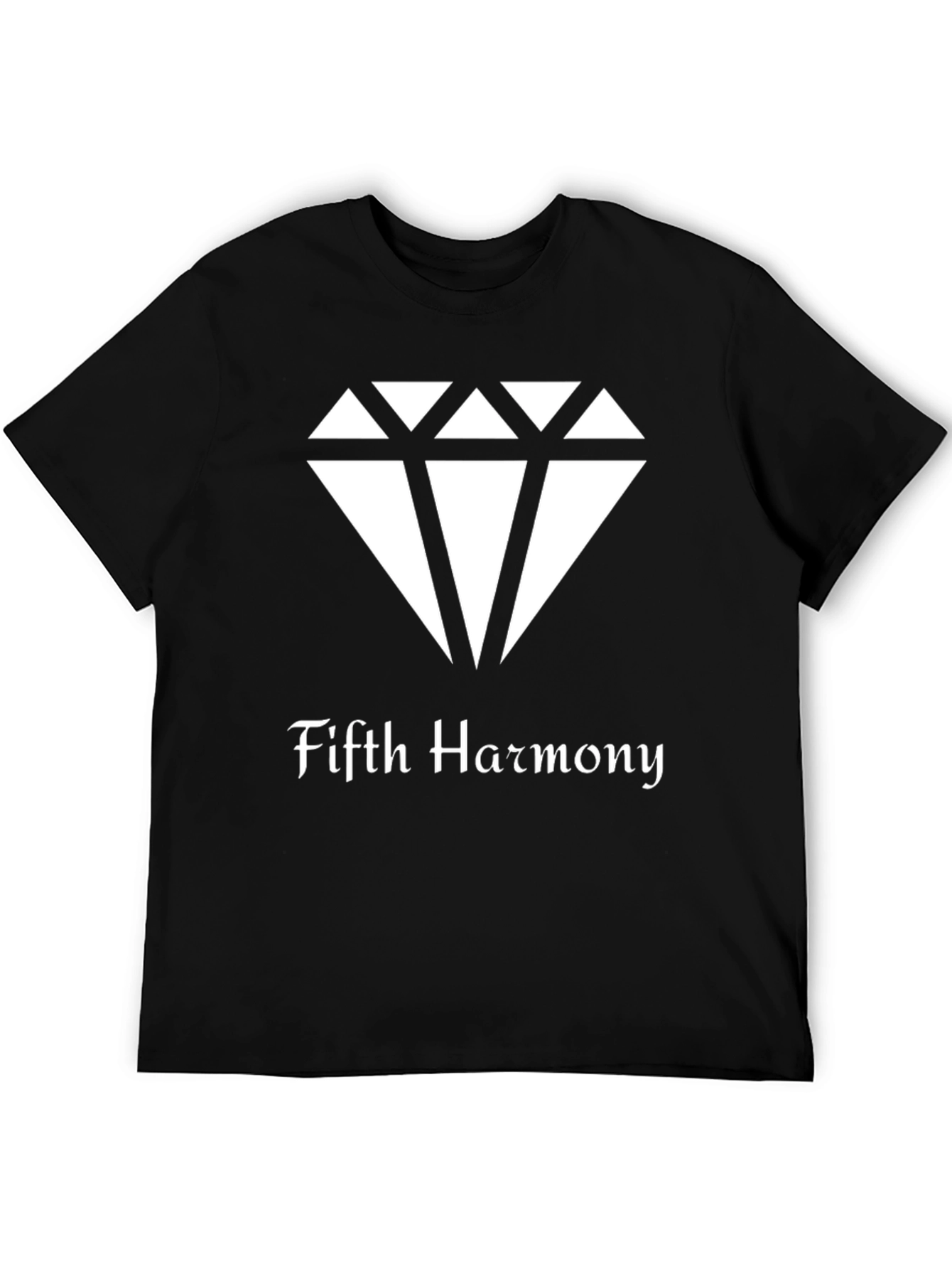 Fifth Harmony Diamond Graphic Tee - Black Cotton Blend