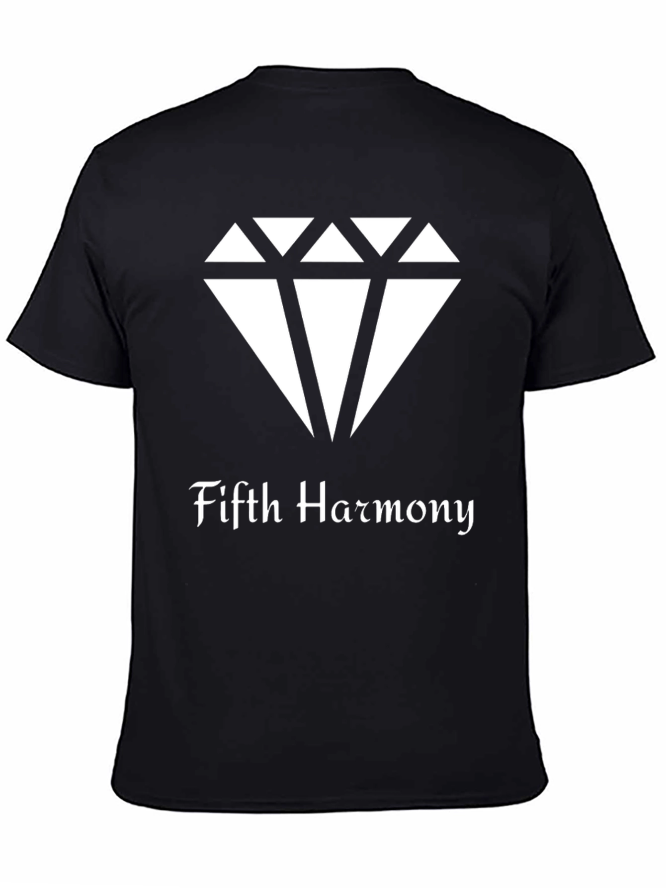 Fifth Harmony Diamond Graphic Tee - Black Cotton Blend