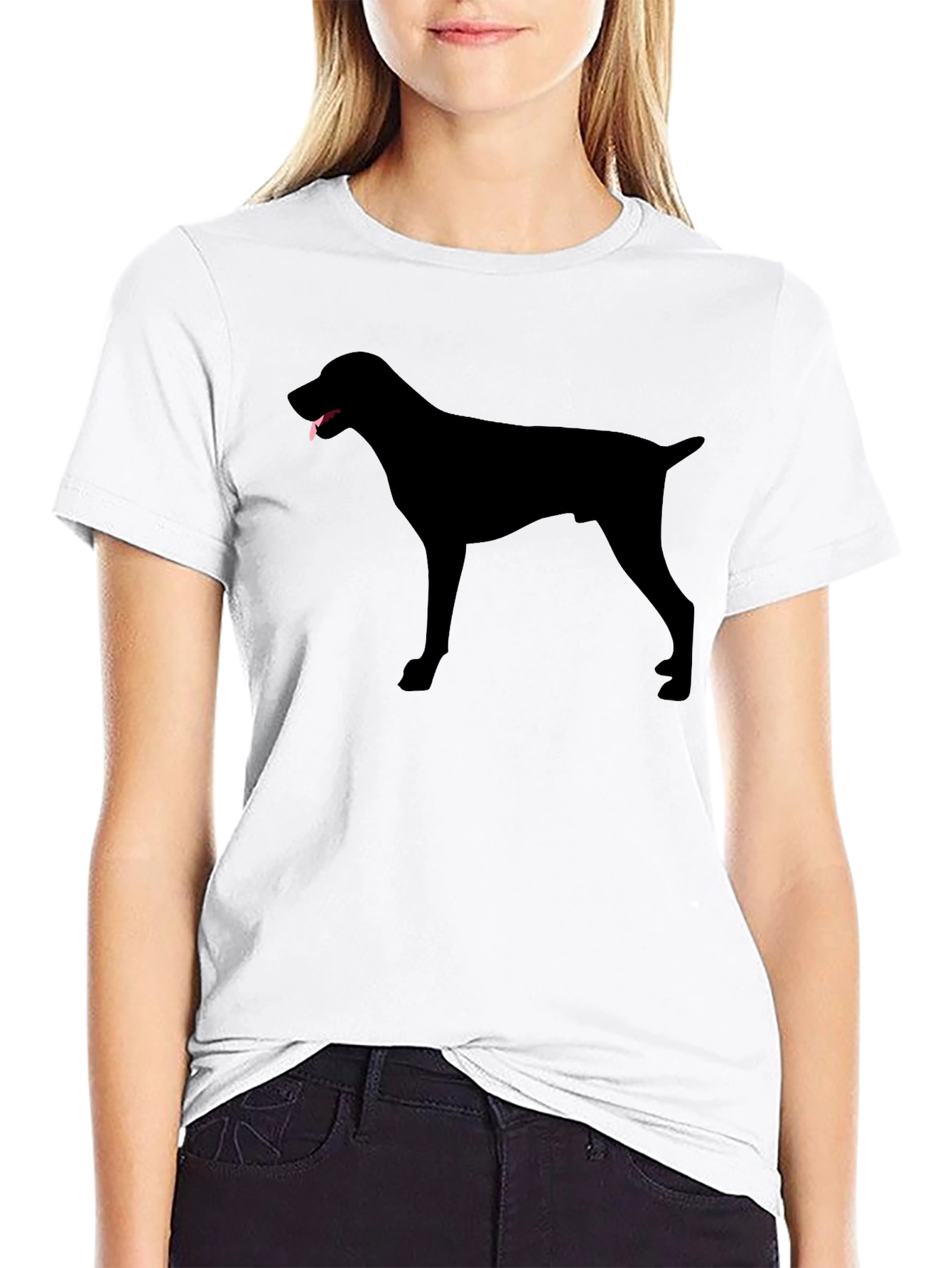 Black Dog Silhouette Graphic Tee