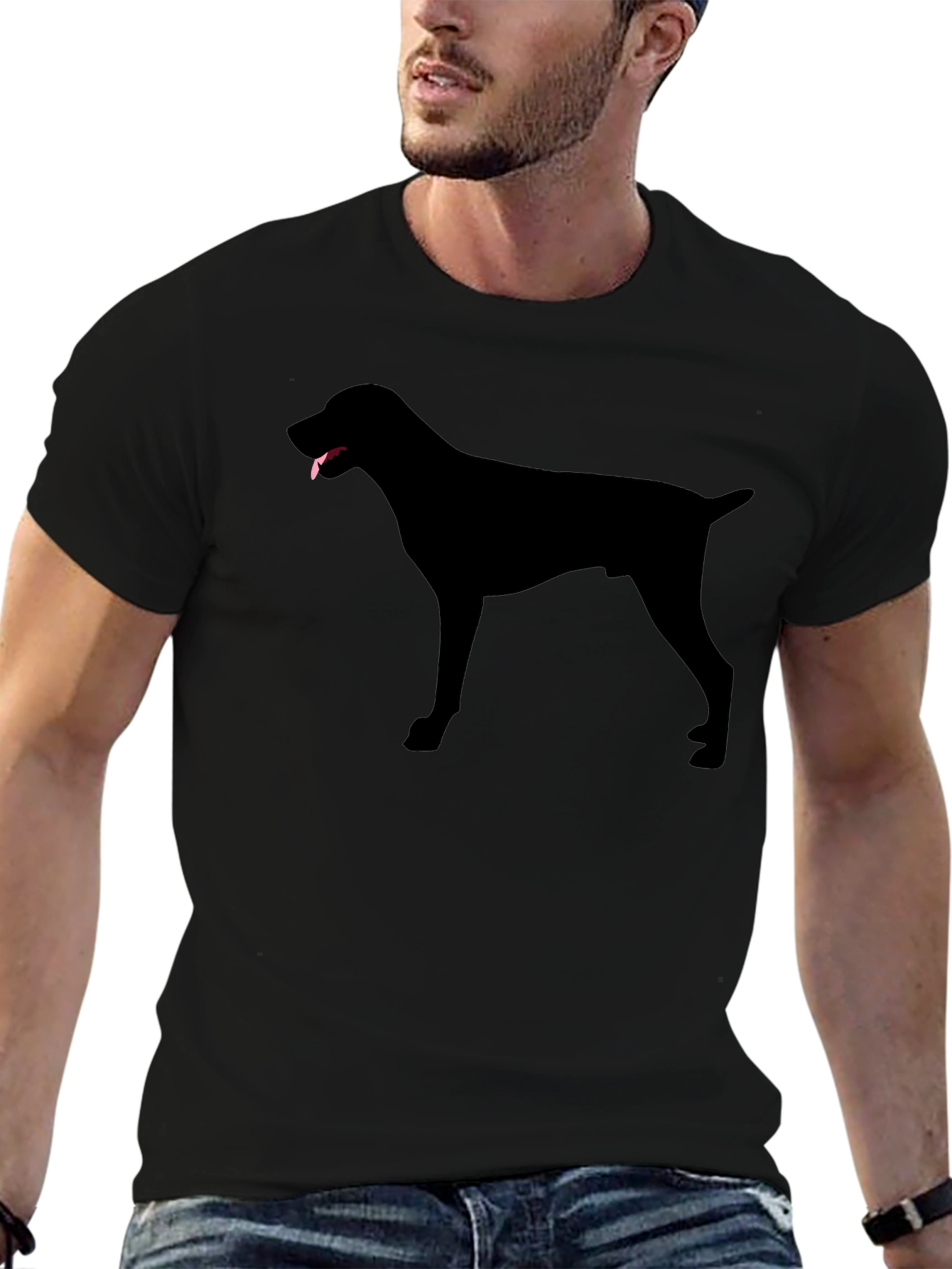 Black Dog Silhouette Graphic Tee