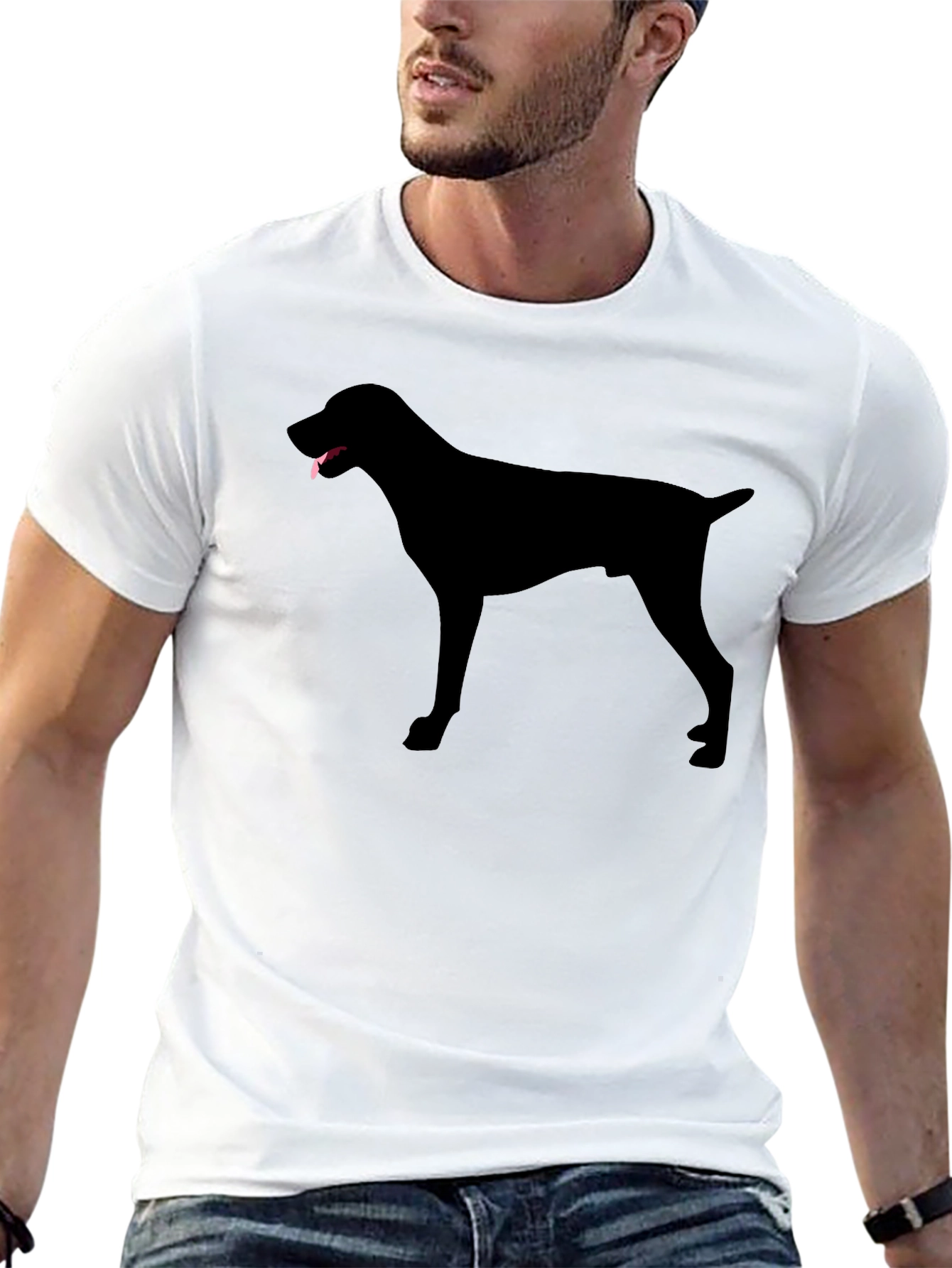 Black Dog Silhouette Graphic Tee