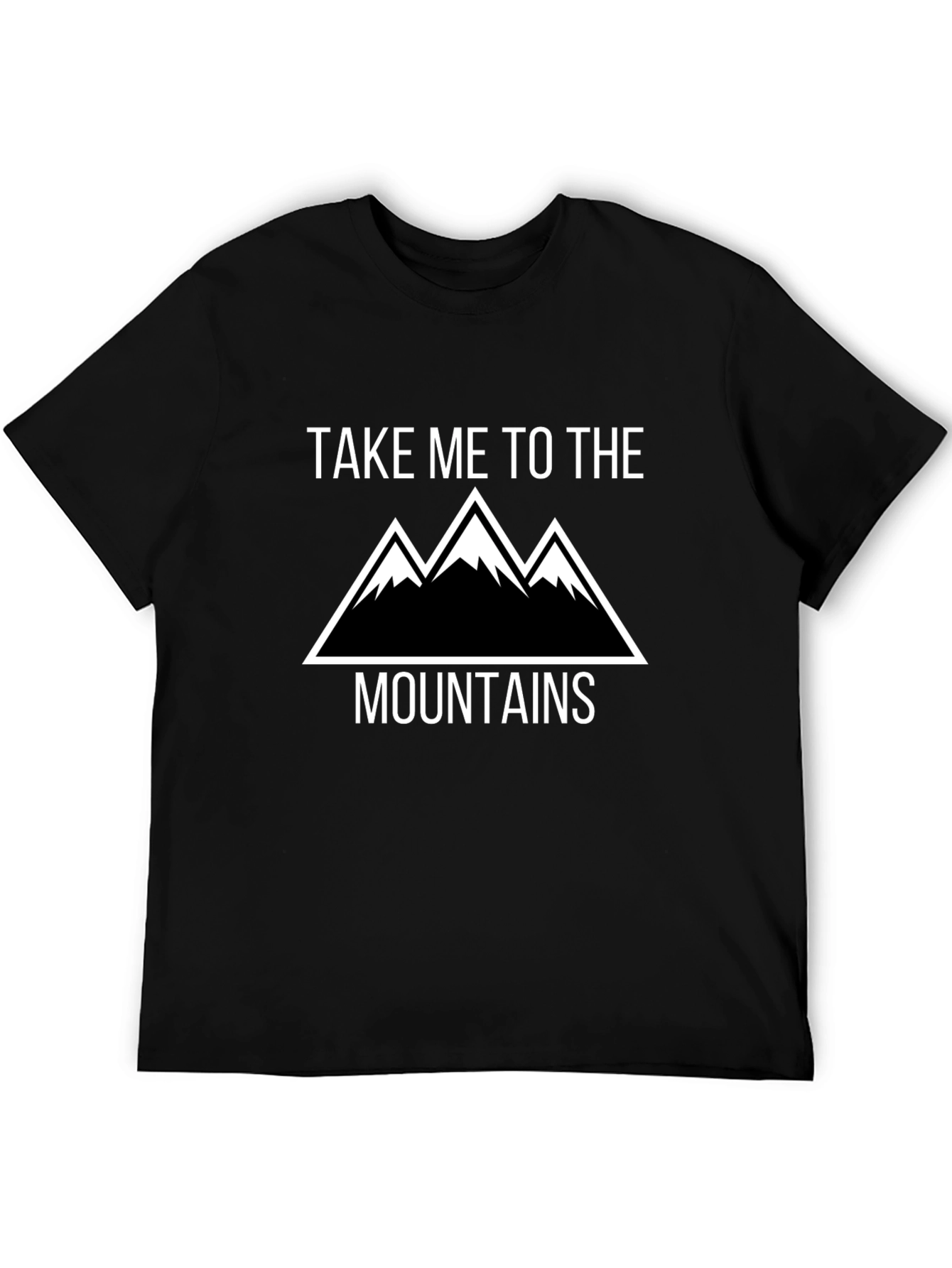 Take Me To The Mountains Black Graphic T-Shirt