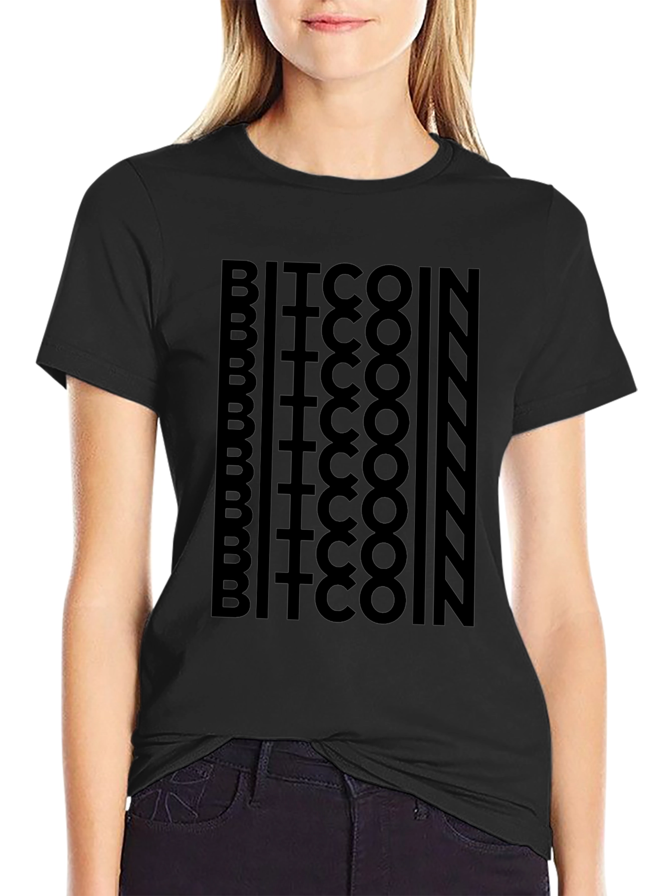 Bitcoin Crypto Graphic Black T-Shirt
