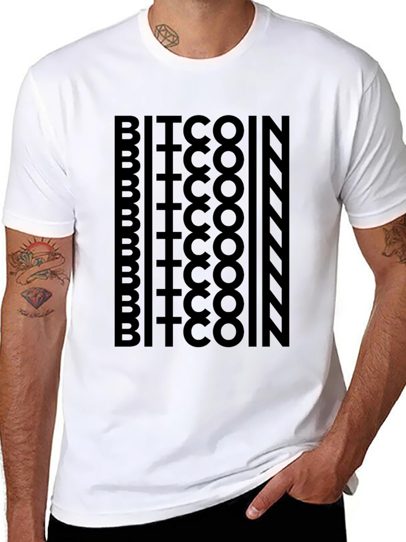 Bitcoin Crypto Graphic Black T-Shirt
