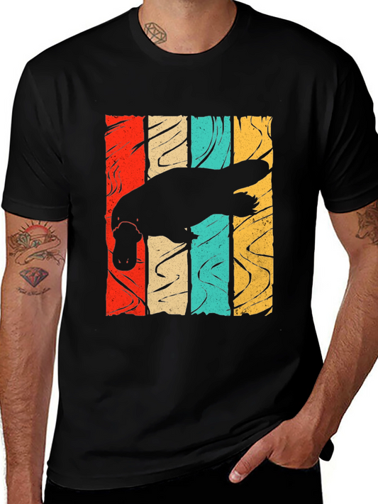 Retro Platypus Silhouette T-Shirt - Vintage Style Tee