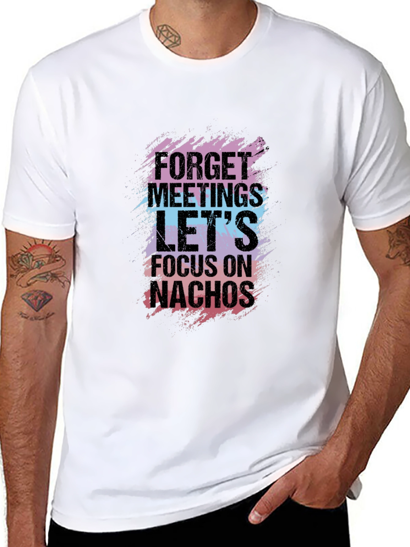 Forget Meetings Lets Focus on Nachos Graphic Tee