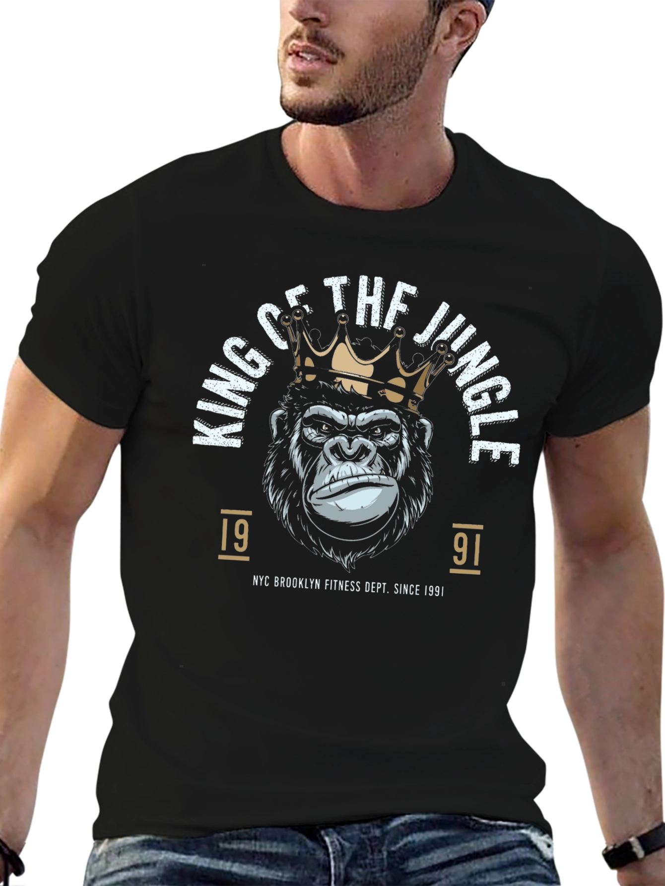 King of the Jungle Gorilla Graphic Tee