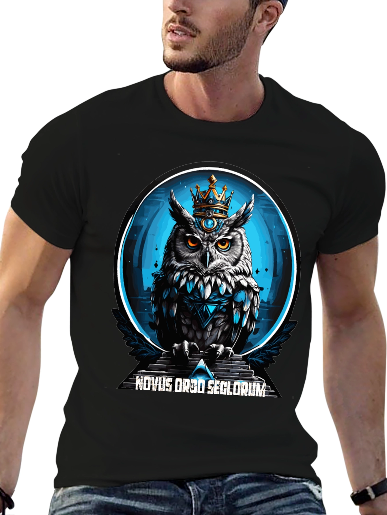 Novus Ordo Seclorum Owl Crown T-Shirt