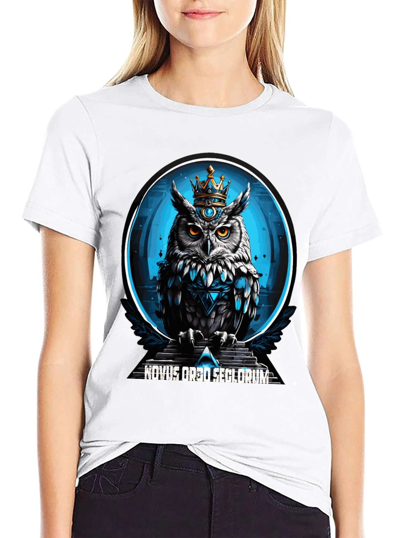 Novus Ordo Seclorum Owl Crown T-Shirt