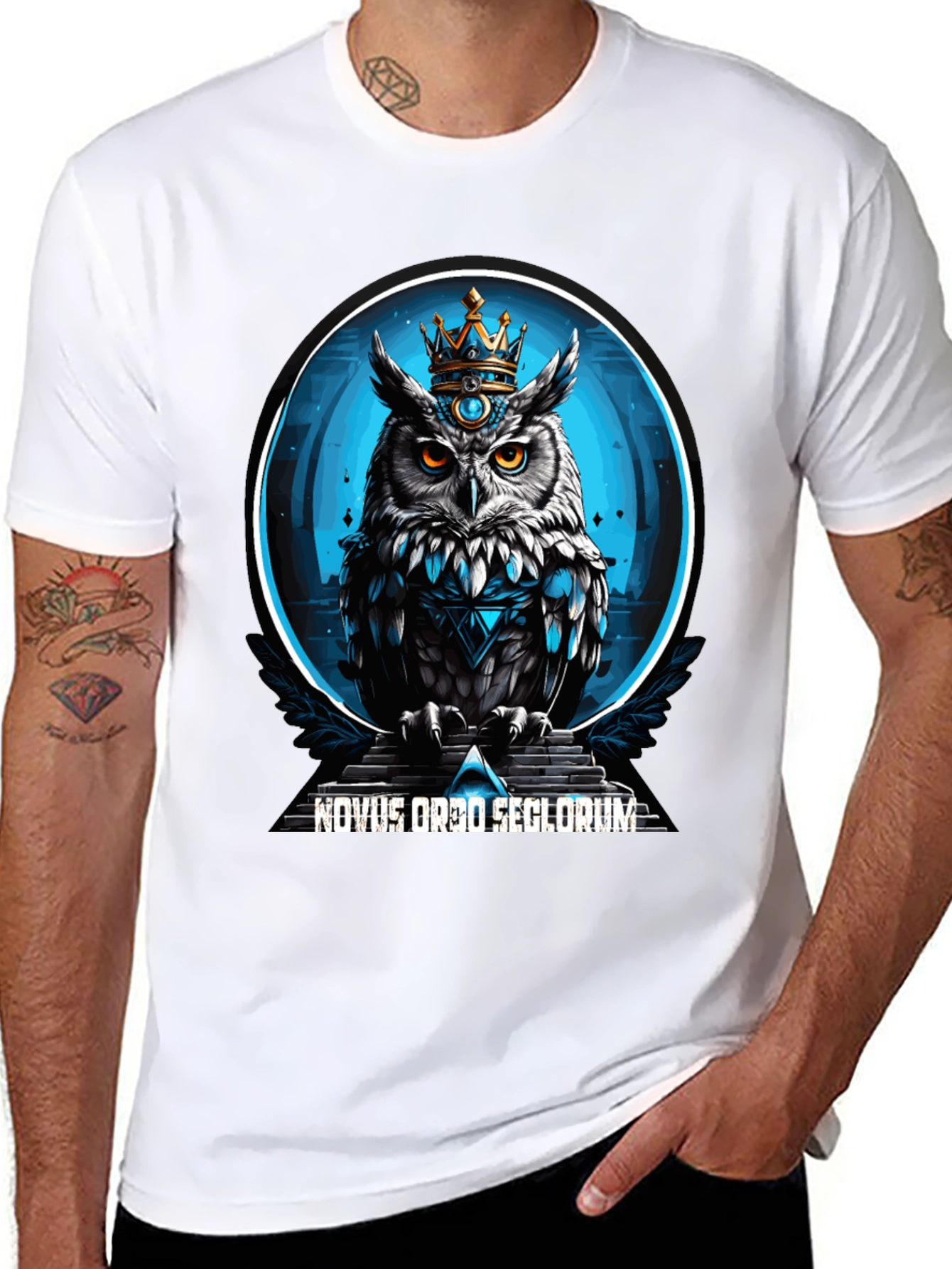 Novus Ordo Seclorum Owl Crown T-Shirt