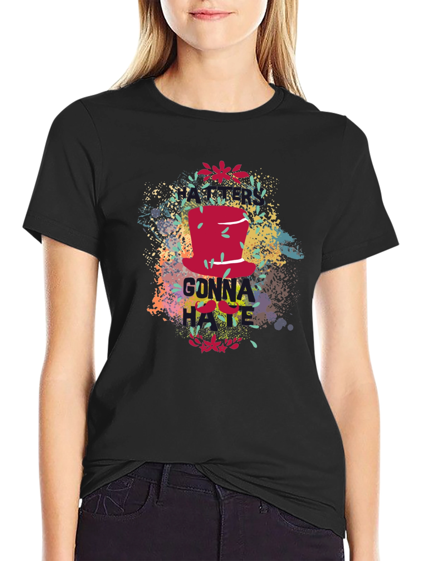 Gonna Hate Graphic Print Black T-Shirt
