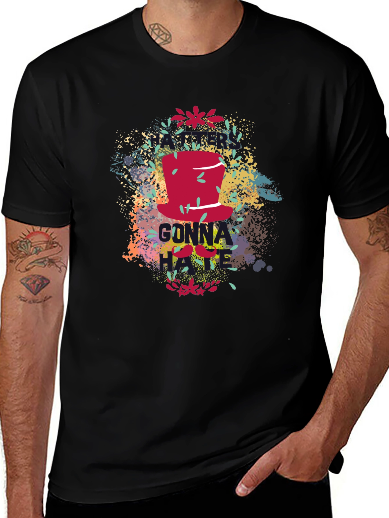 Gonna Hate Graphic Print Black T-Shirt