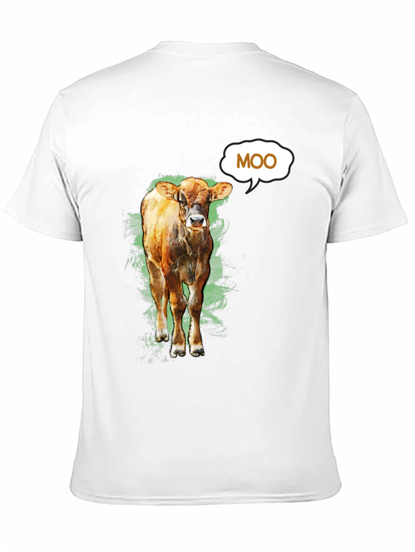Moo Cow Graphic Tee - Black Cotton T-Shirt