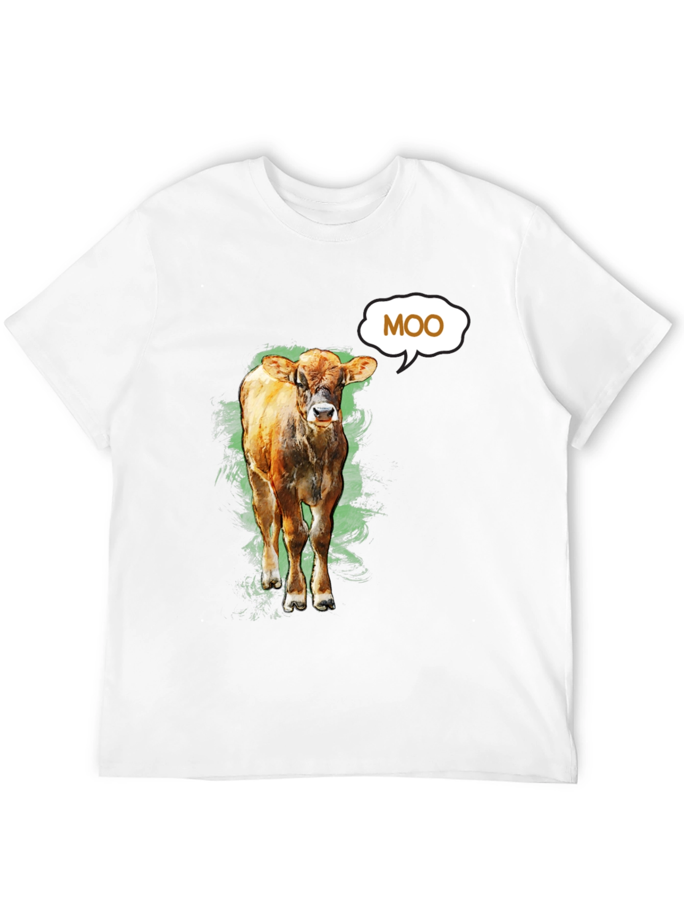 Moo Cow Graphic Tee - Black Cotton T-Shirt