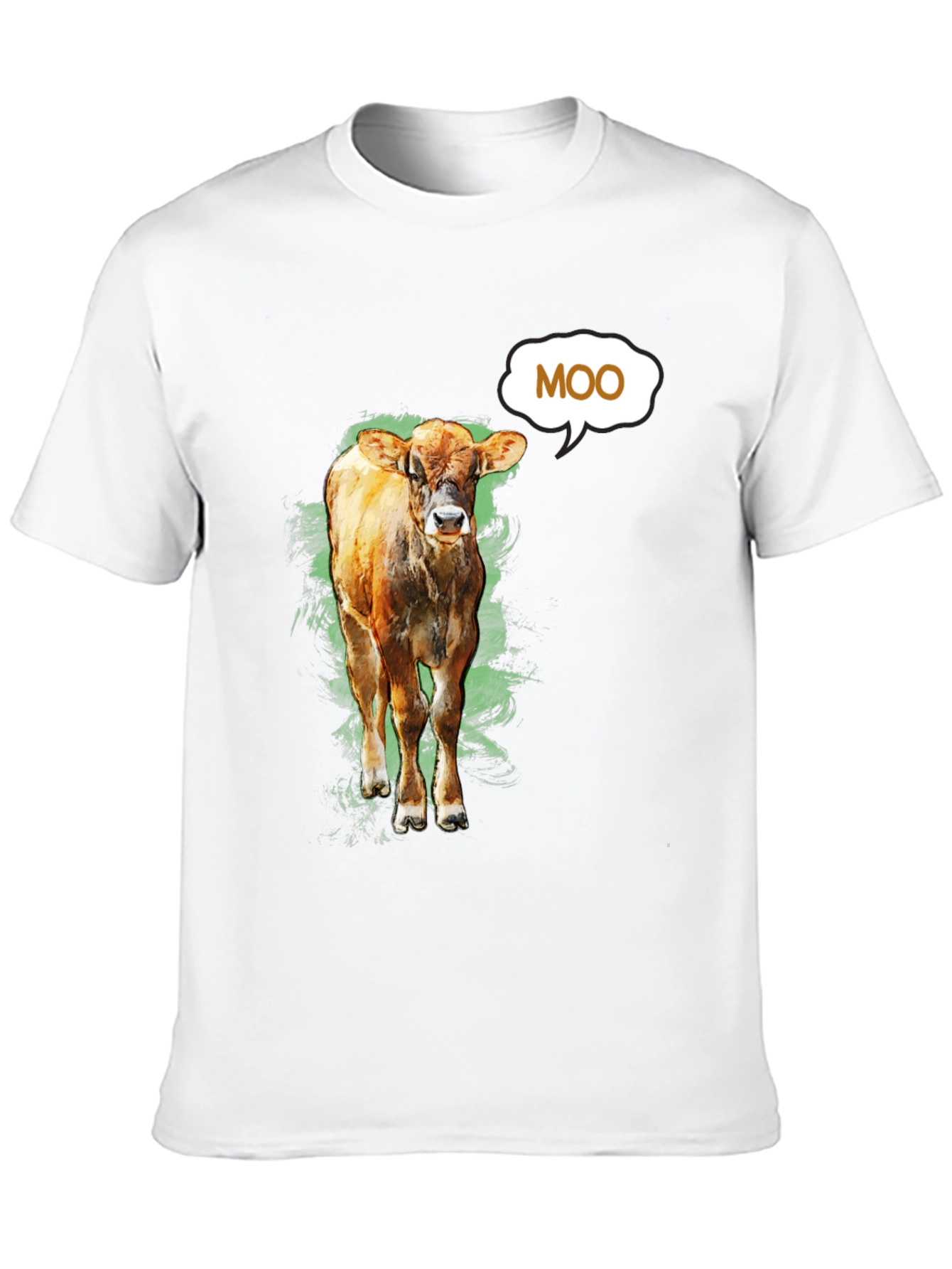 Moo Cow Graphic Tee - Black Cotton T-Shirt
