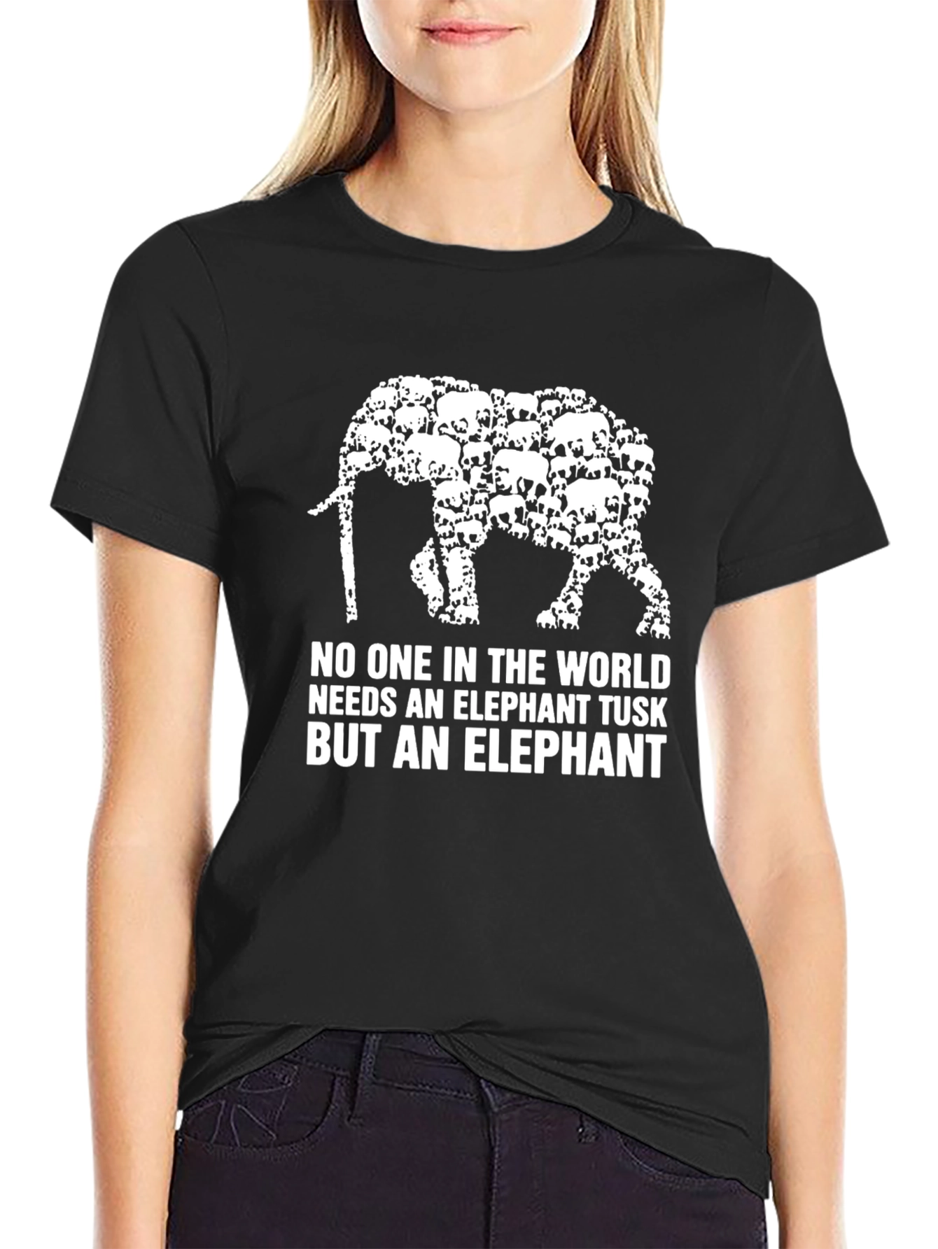 Elephant Tusk Graphic Tee - Black