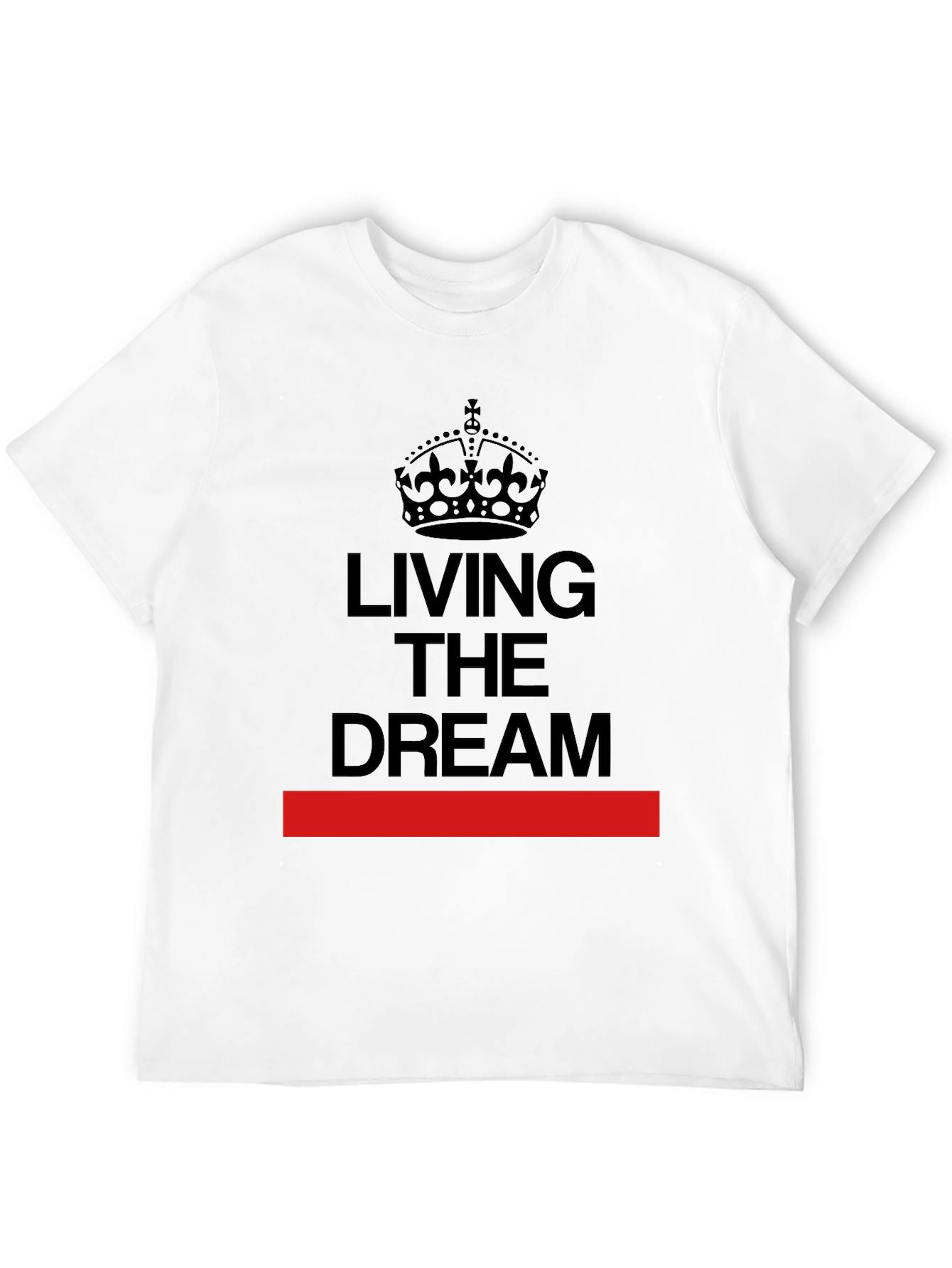Living The Dream Crown Graphic Black T-Shirt