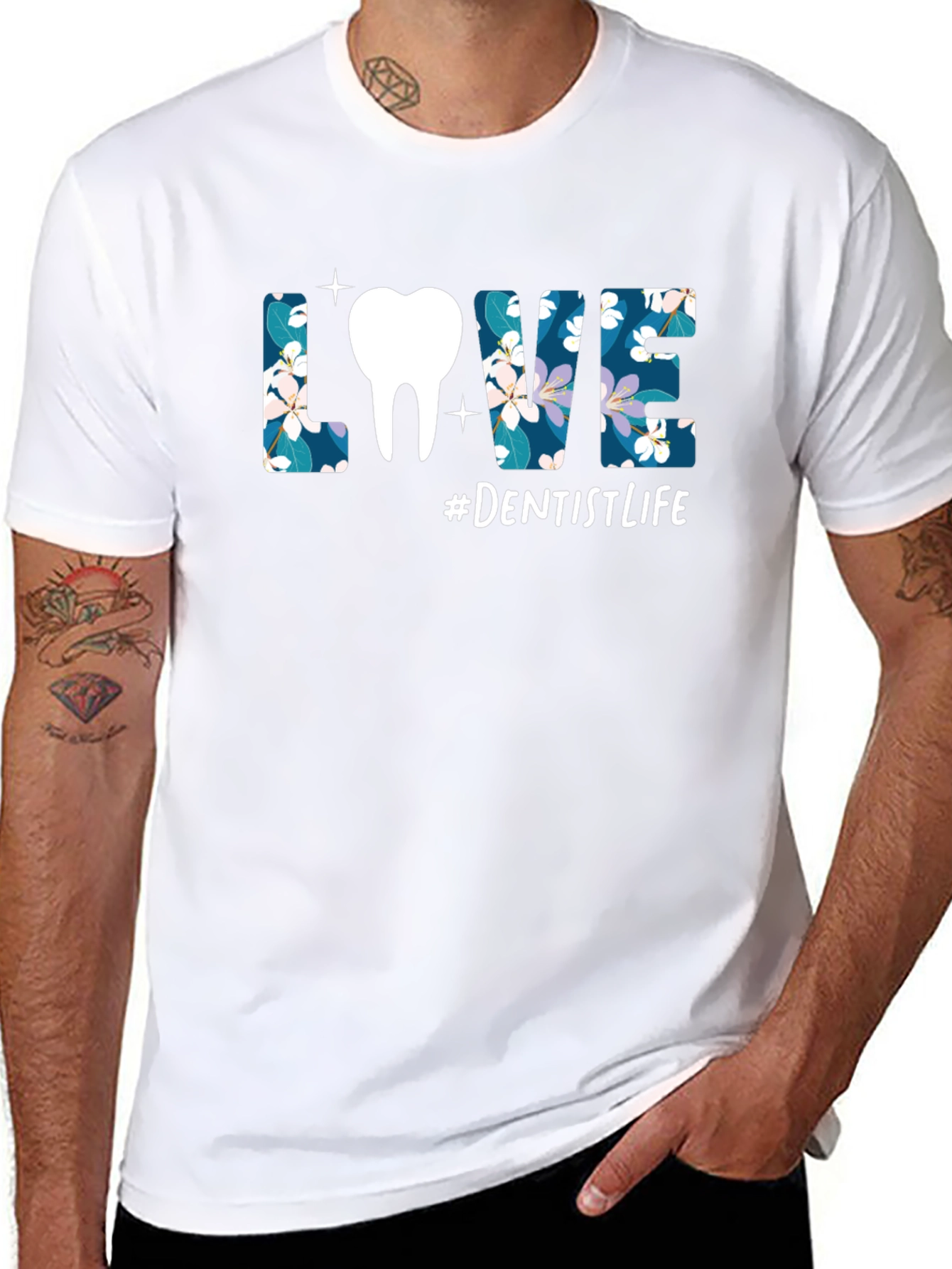 Dentist Life T-Shirt - Floral LOVE Design