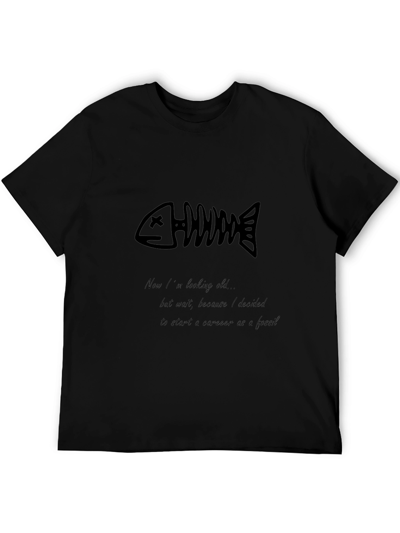 Funny Fossil Career Black T-Shirt