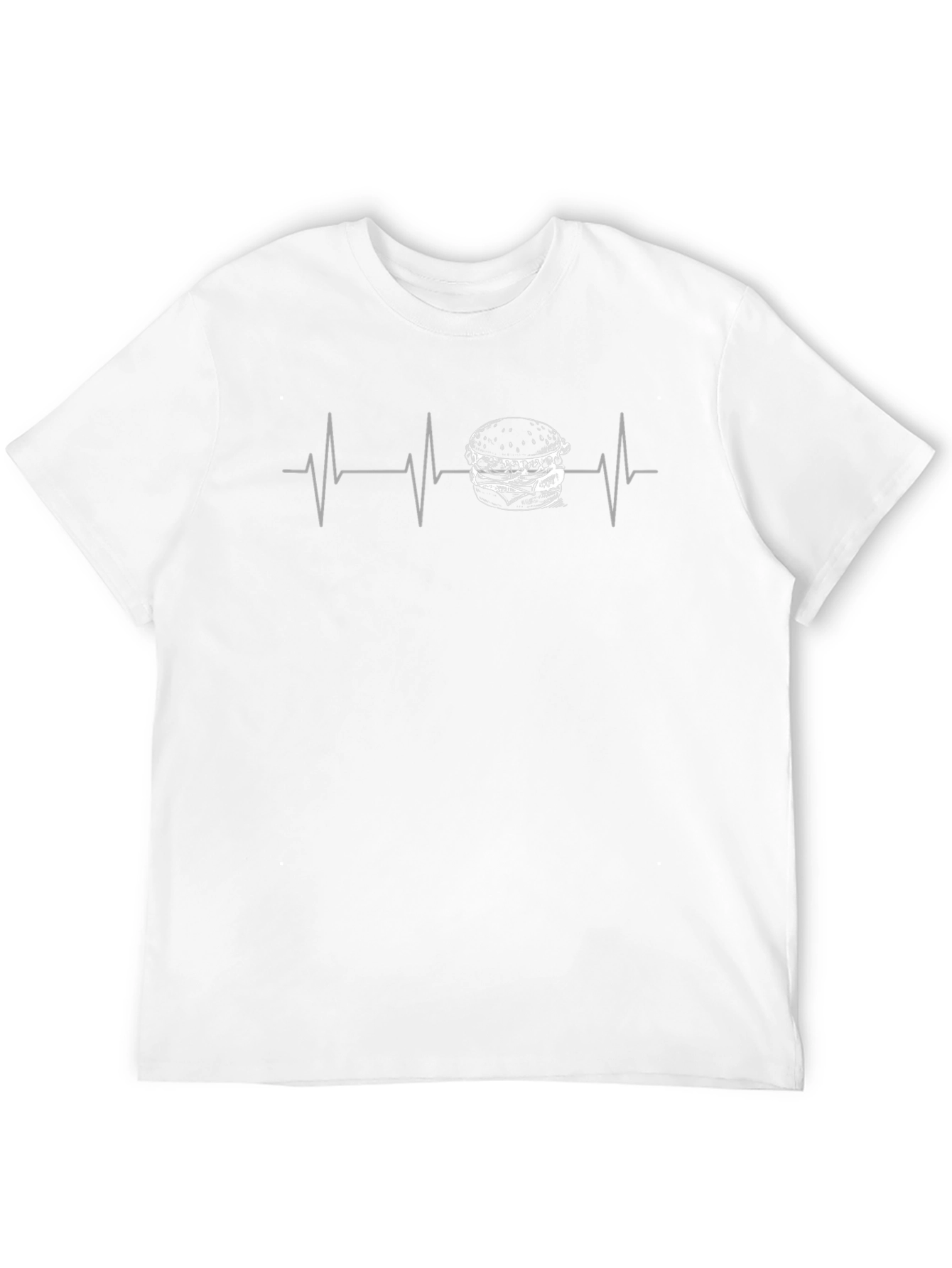 Burger Heartbeat Graphic T-Shirt - Foodie Tee