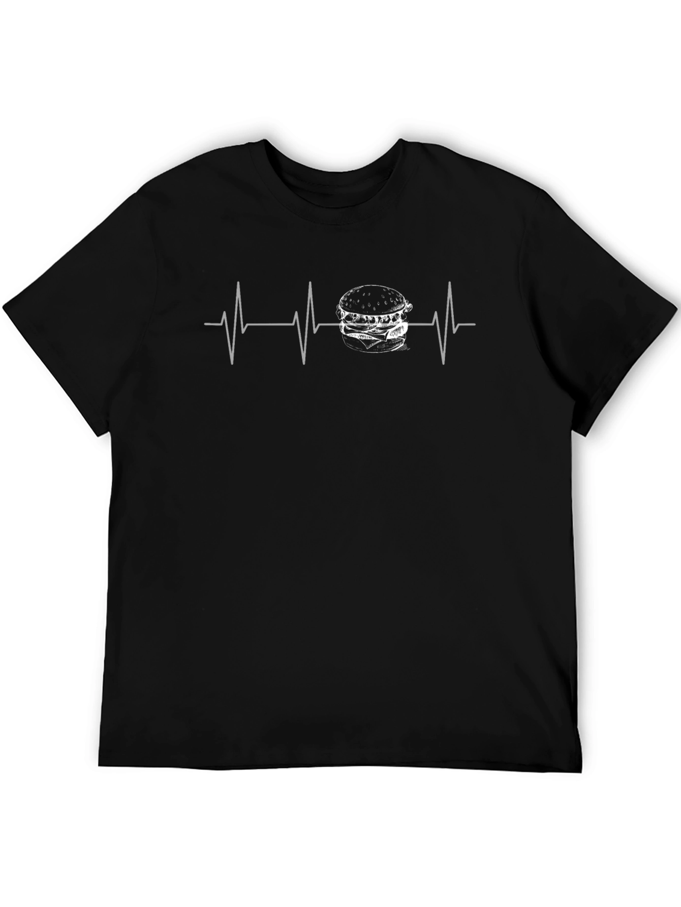 Burger Heartbeat Graphic T-Shirt - Foodie Tee