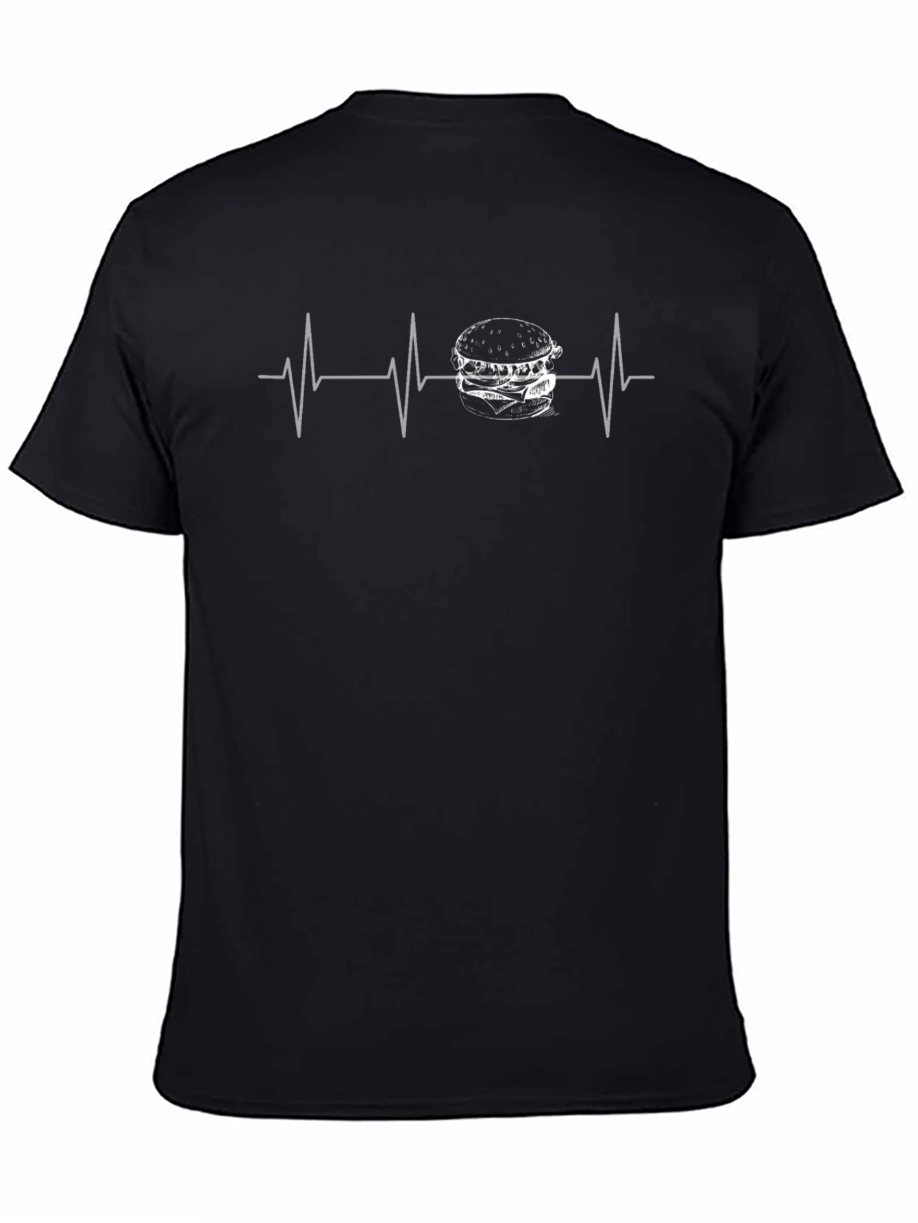 Burger Heartbeat Graphic T-Shirt - Foodie Tee