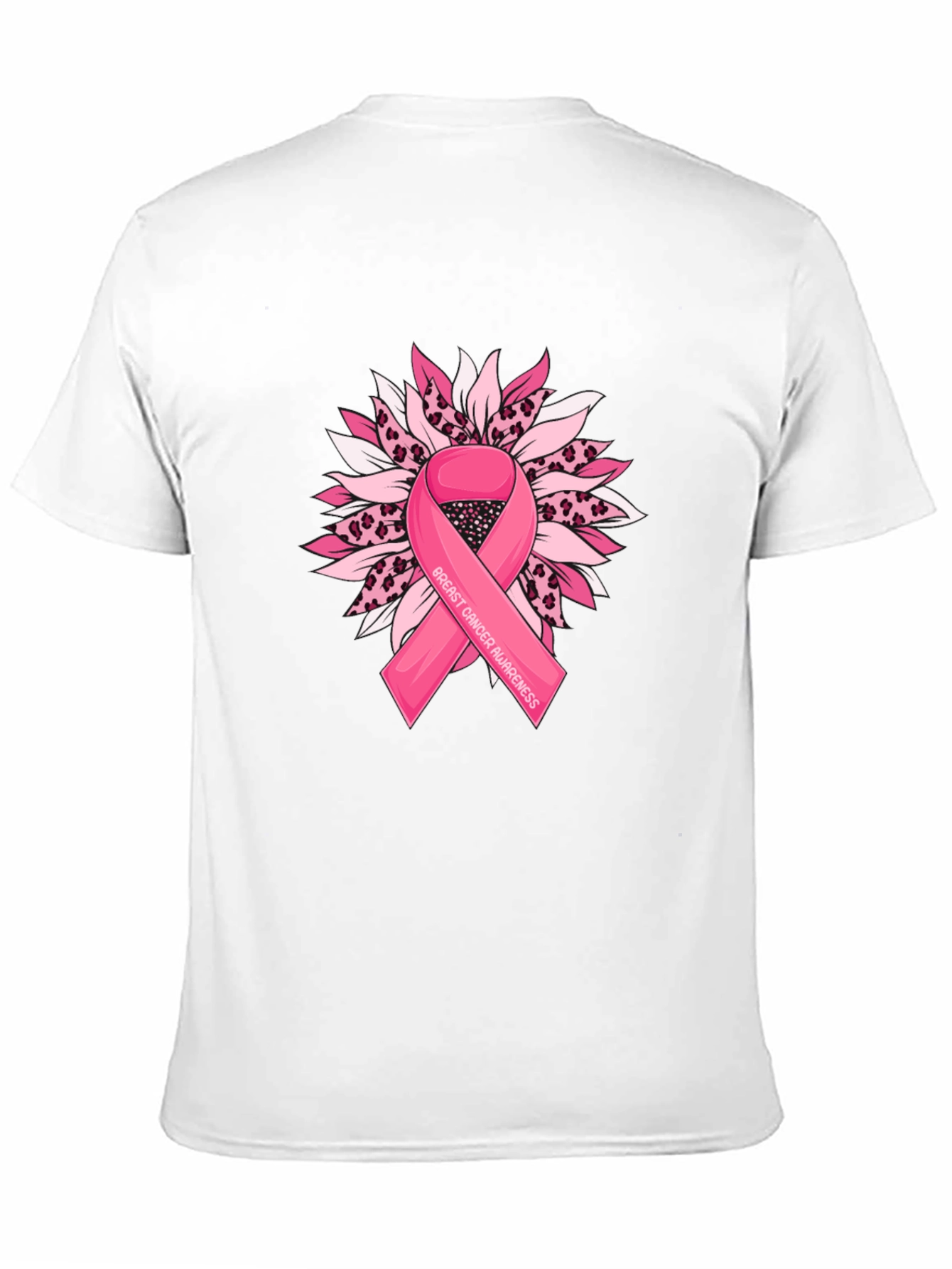 Breast Cancer Awareness T-Shirt Sunflower Ribbon