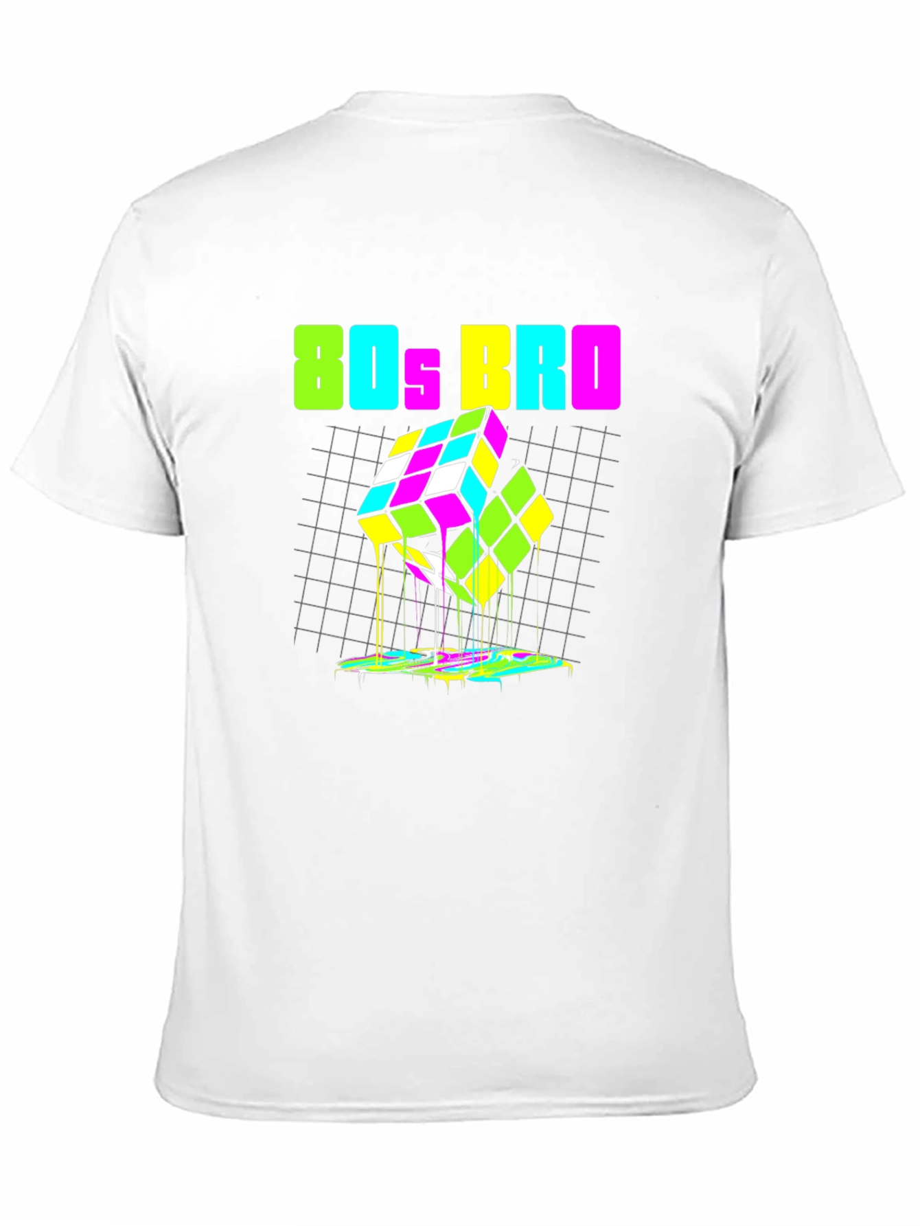 80s Bro Rubiks Cube Graphic Tee
