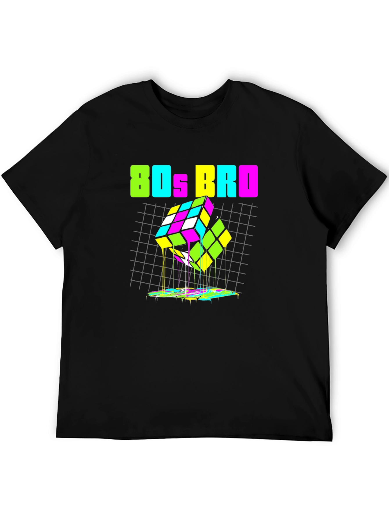 80s Bro Rubiks Cube Graphic Tee