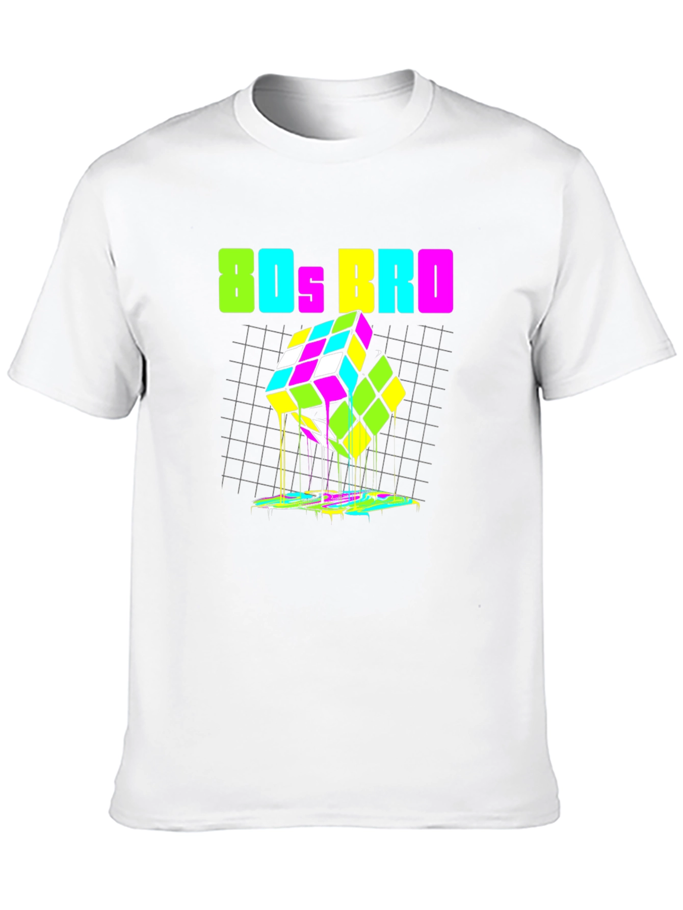 80s Bro Rubiks Cube Graphic Tee