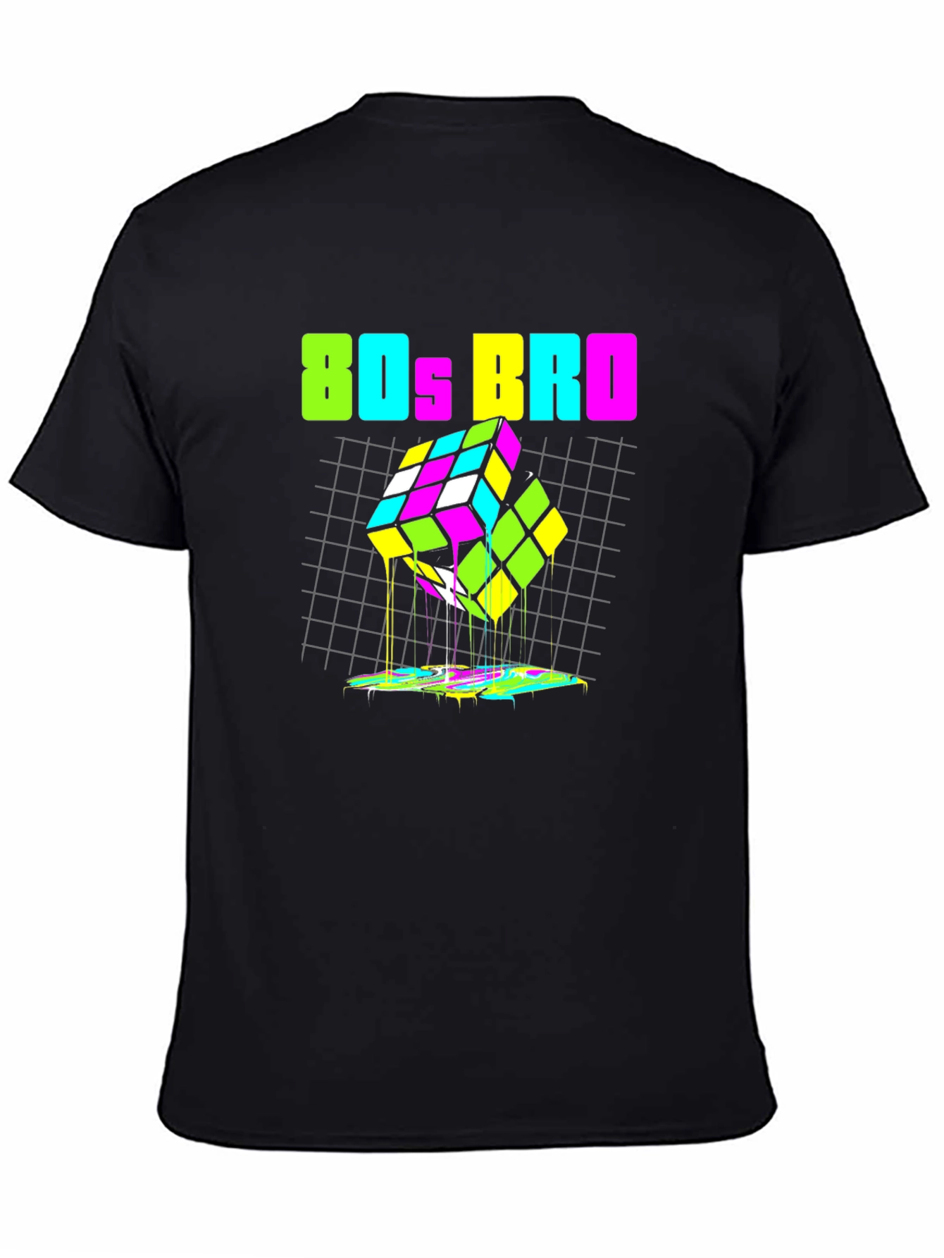 80s Bro Rubiks Cube Graphic Tee