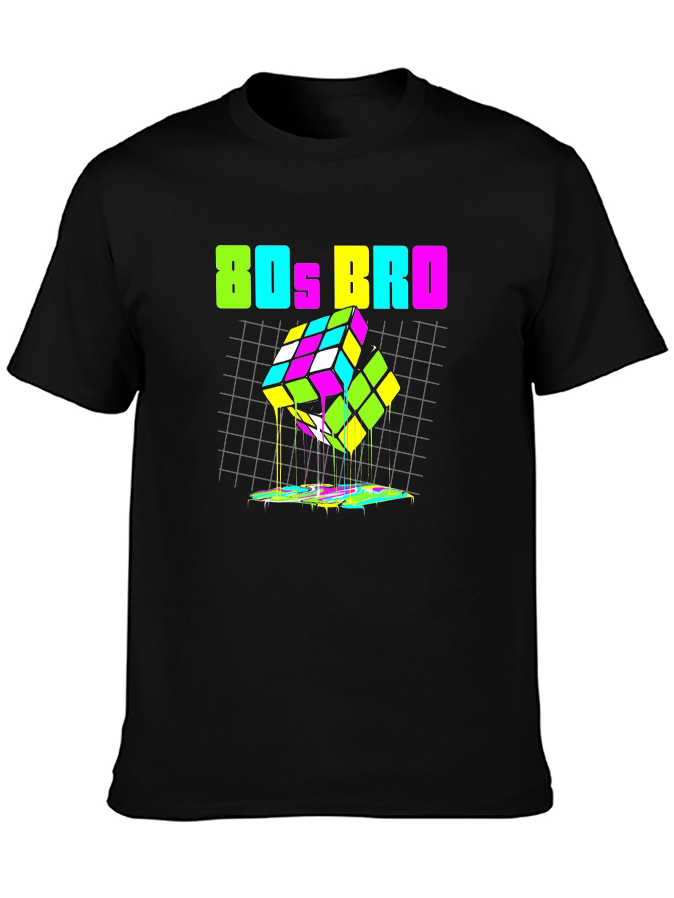 80s Bro Rubiks Cube Graphic Tee