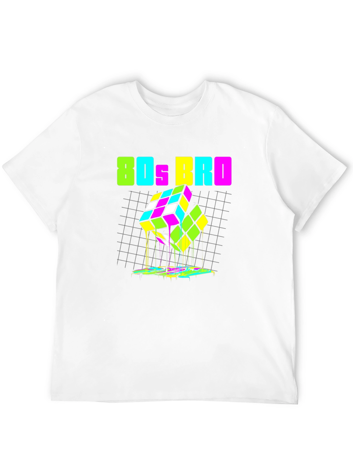 80s Bro Rubiks Cube Graphic Tee