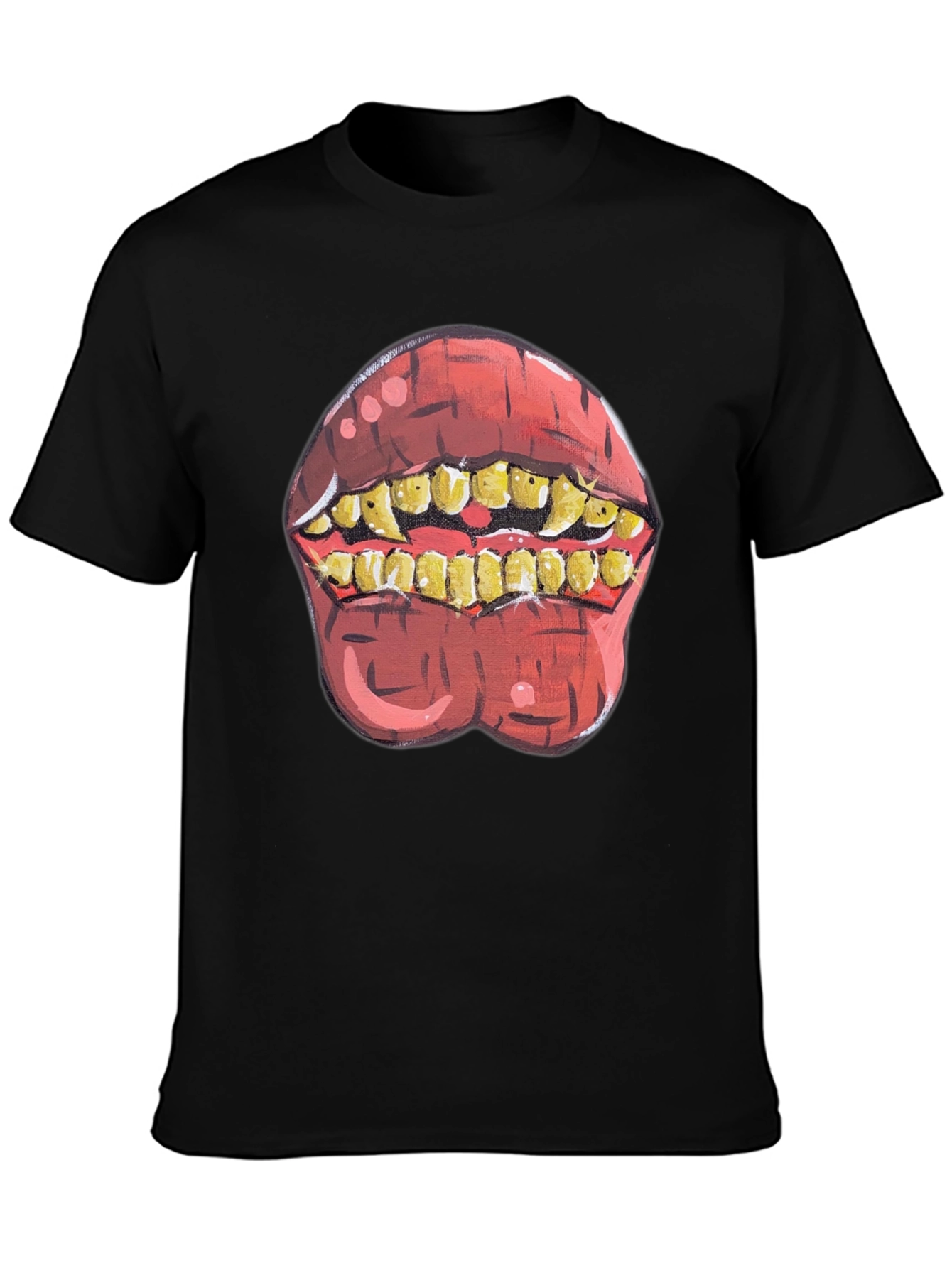 Gross Teeth Graphic T-Shirt Novelty