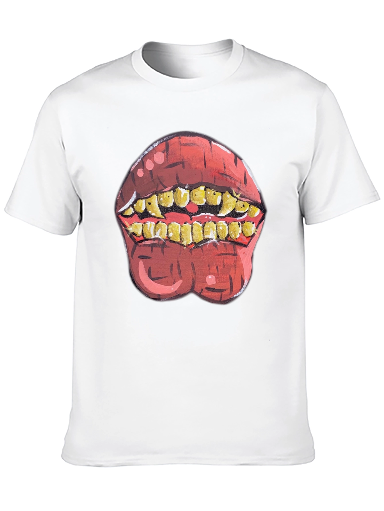 Gross Teeth Graphic T-Shirt Novelty