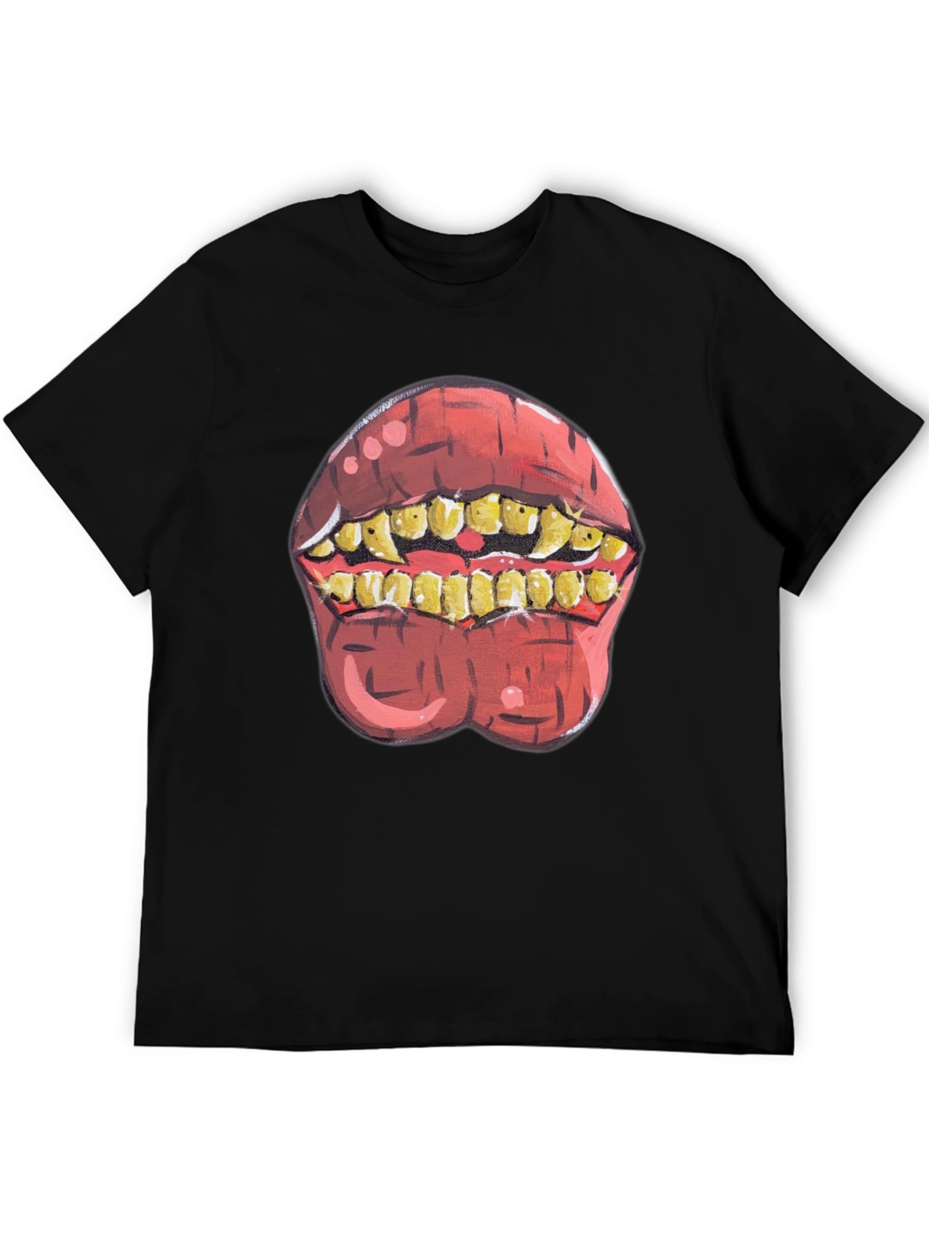 Gross Teeth Graphic T-Shirt Novelty