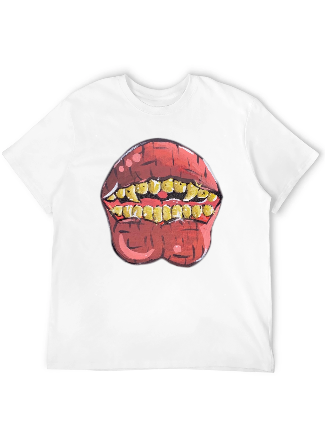 Gross Teeth Graphic T-Shirt Novelty